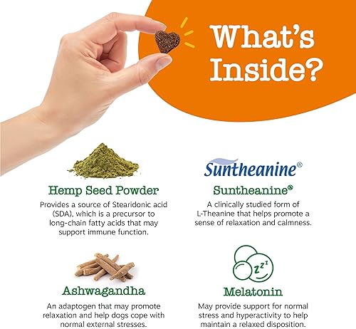 Miniatura 4 de Zesty Paws Masticables calmantes de cáñamo para perros Masticables calmantes de cáñamo para perros con melatonina para perros para estrés, viajes,