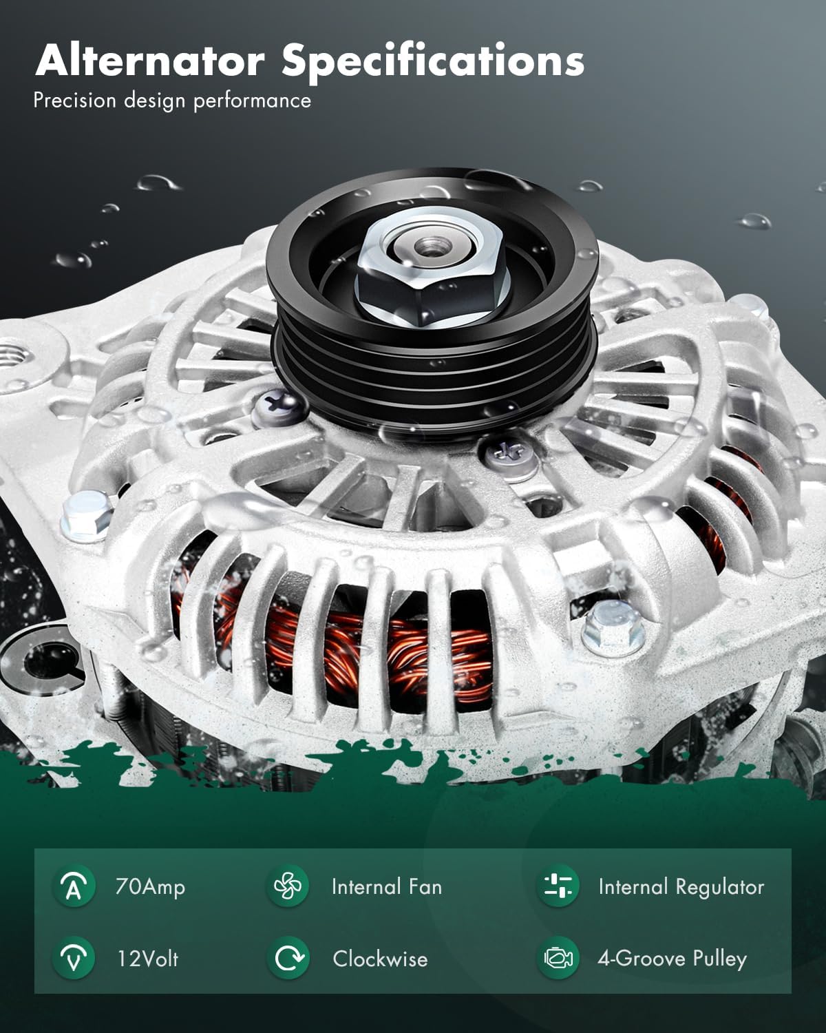 SCITOO Alternator AL4217X 10464206 Fit for Kia - Europe Car Mentor 1600cc 1994-2003 For Mazda Car Miata L4 1.8L 1839cc 1994-1997