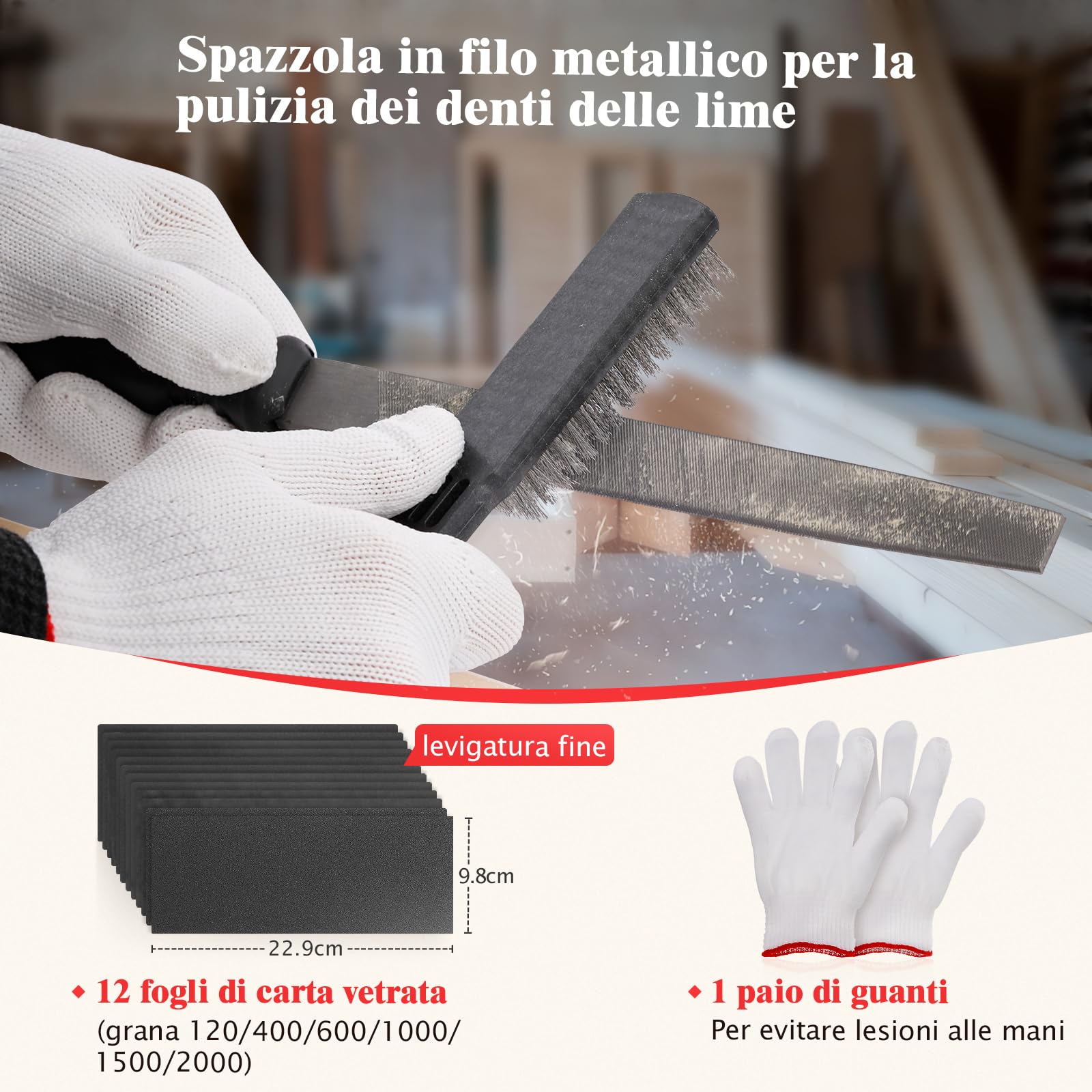Geevorks Set di lime Lime ad Ago 34 pezzi- Set di lime professionali per legno metallo plastica per Modellare, Set di Mini Lime per Limare Metallo,Legno,Plastic