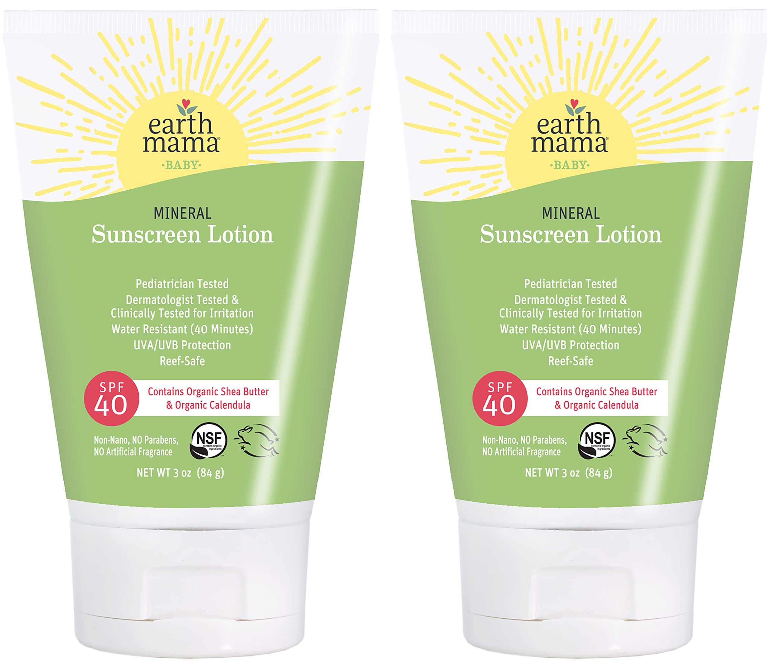 Buy Earth Mama Baby Mineral Sunscreen Lotion SPF 40 Reef Safe, Non