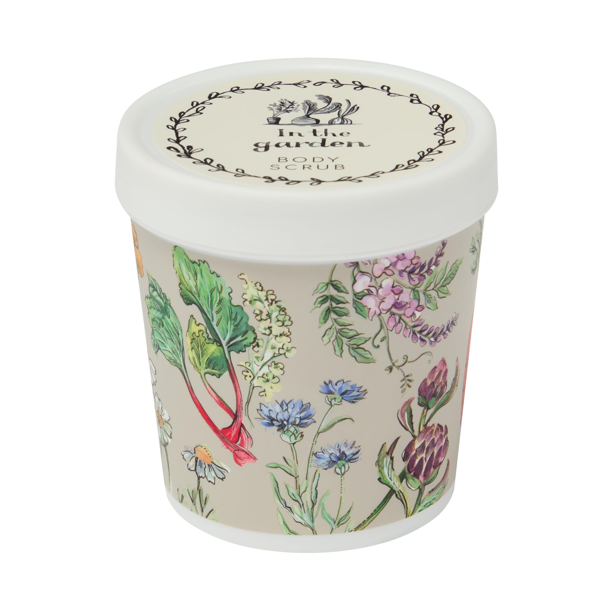 Heathcote & Ivory Body Scrub Exfoliator 350g, Foaming Sugar, Shea Butter to Soothe and Moisturise Arms and Legs, Gardening Gift, Cruelty Friendly and Vegan Friendly
