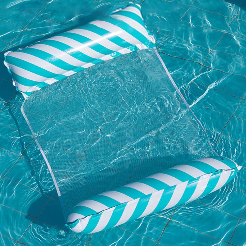 JZS Water Hammock Recliner Inflatable Floating Swimming Mattress Sea Swimming Ring Pool Party Toy Lounge Bed for Swimming With Pump