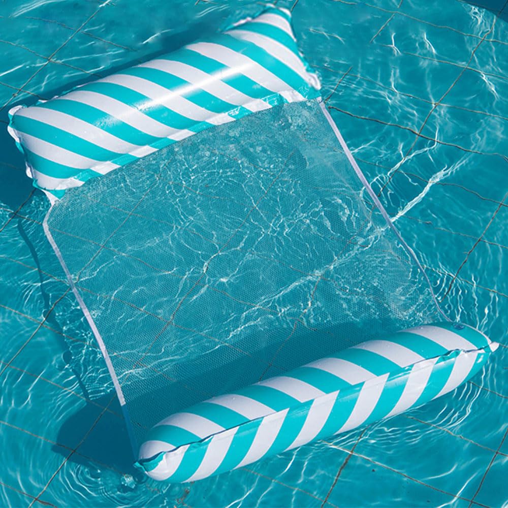 JZS Water Hammock Recliner Inflatable Floating Swimming Mattress Sea Swimming Ring Pool Party Toy Lounge Bed for Swimming With Pump