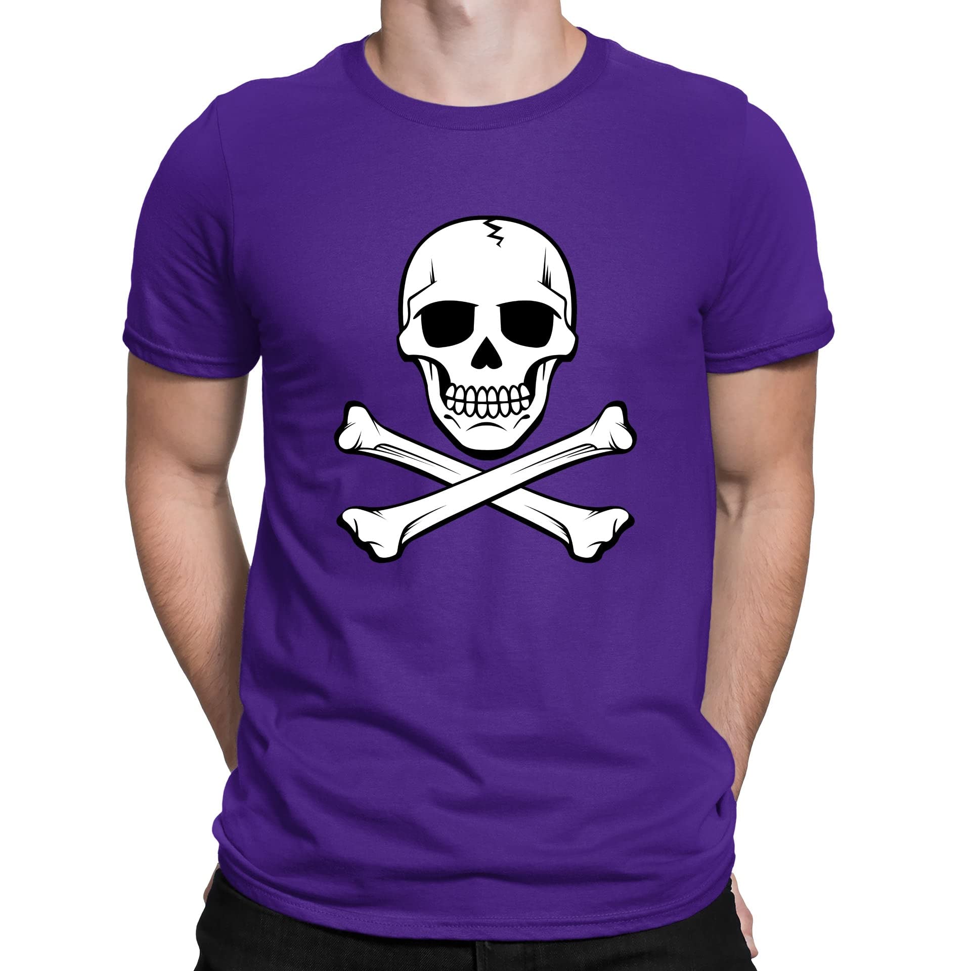 Flip Men's Purple Skull And Crossbones Pirate T-Shirt (Xxl)