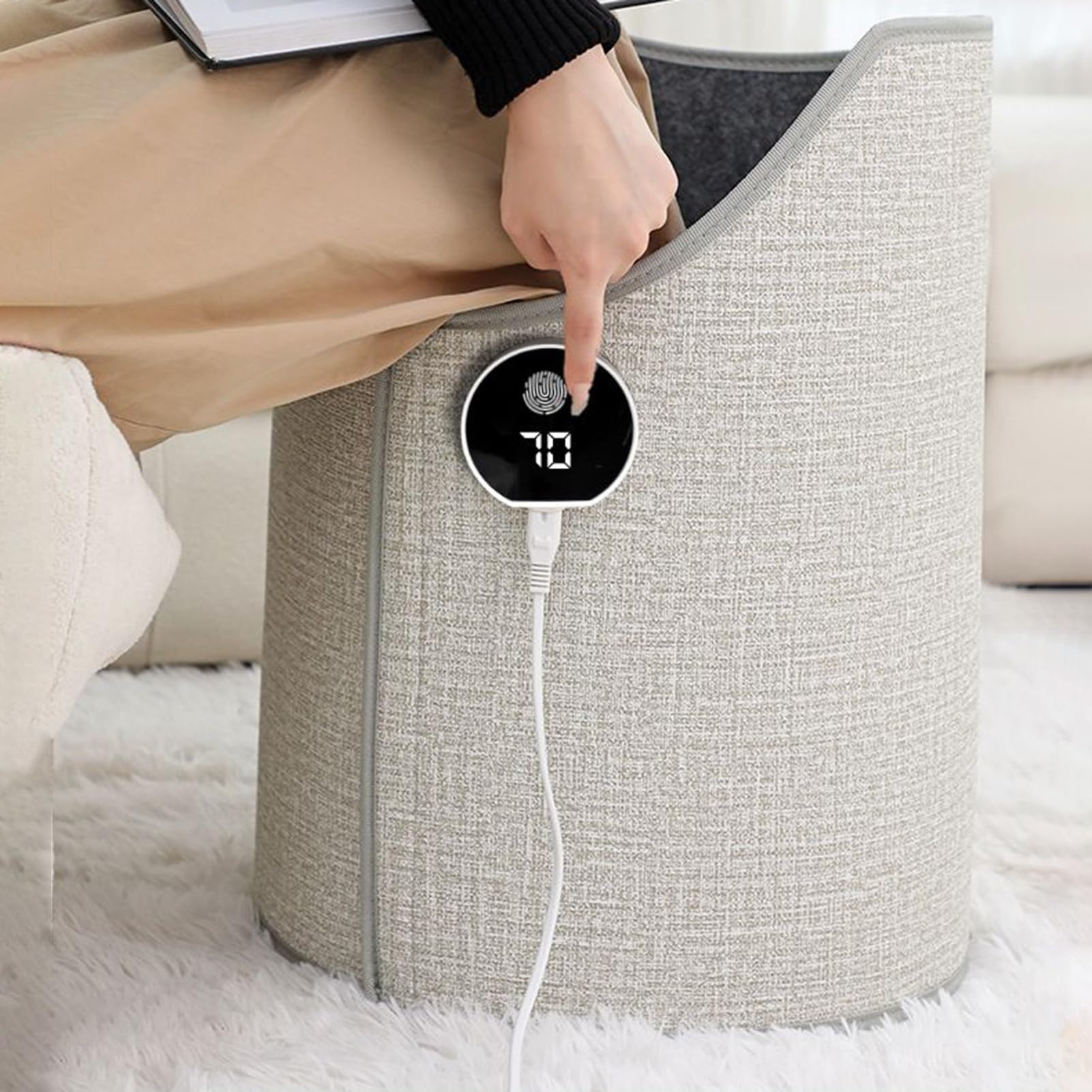 Calentador De Piernas Bajo Escritorio,Envoltura Ajustable De 5 Niveles - Calentador De Ambiente Plegable - Para Viaje Espacio Interior Habitación Descanso Camping Hogar Tienda Dormitorio
