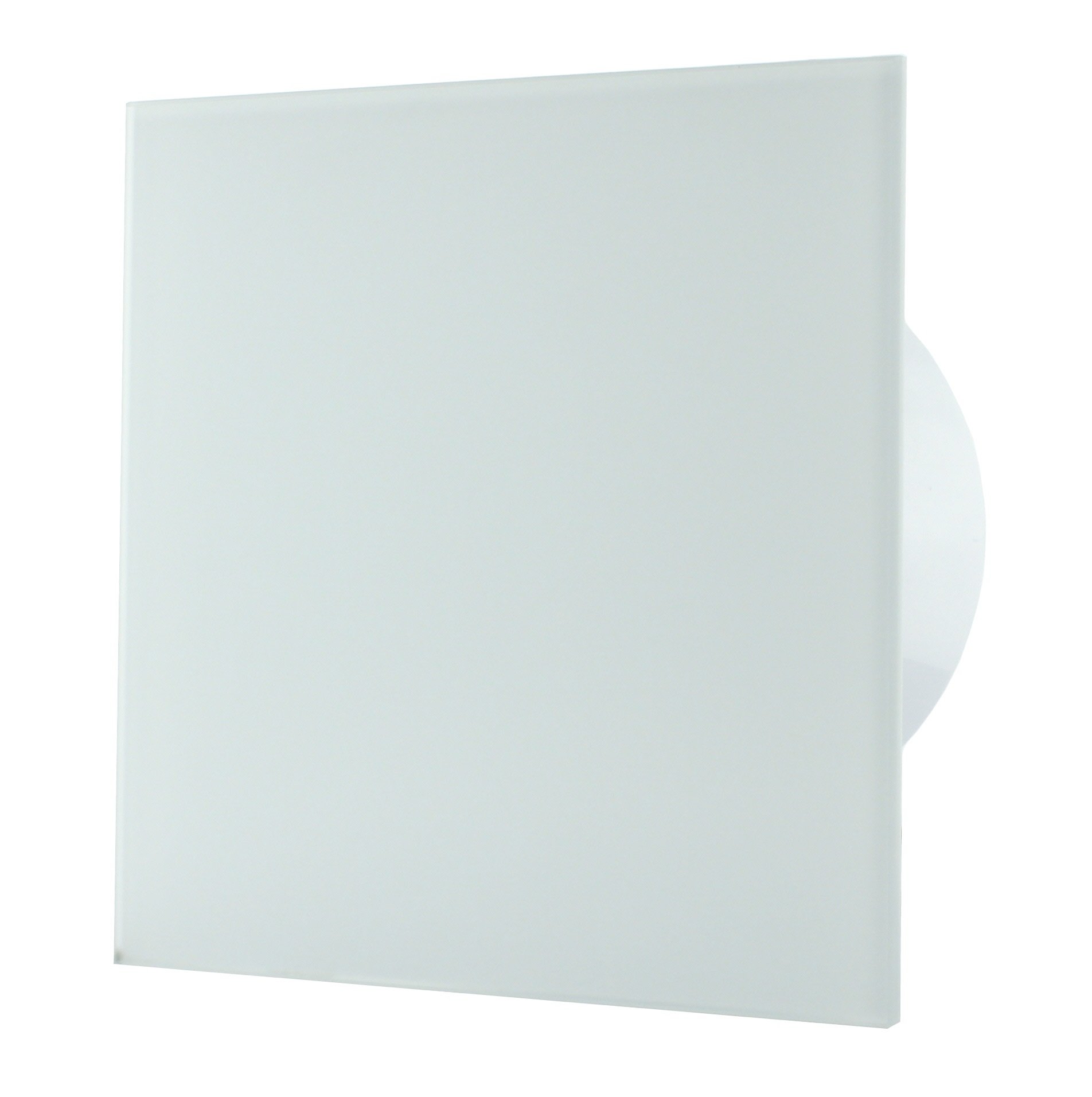 MKK - 18405-026 - Badlüfter Wohnraumlüfter Ventilator Wandlüfter Front wechselbar Ø 100 mm Ø 125 mm Standard Ø 125 mm ECHTGLAS - weiß matt