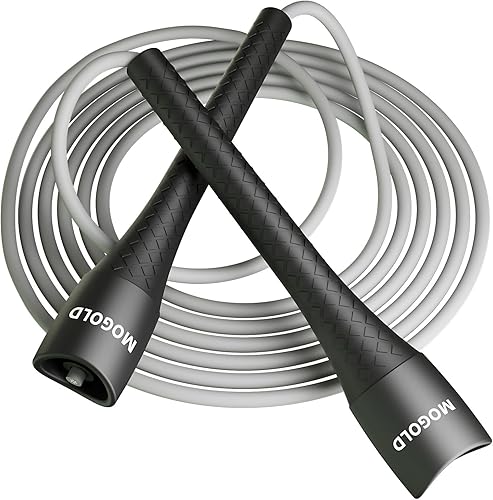 Cuerda de saltar irrompible de PVC de 0.197 in  Asas de polipropileno de grado profesional con textura de diamante, cable de PVC de 40 veces de