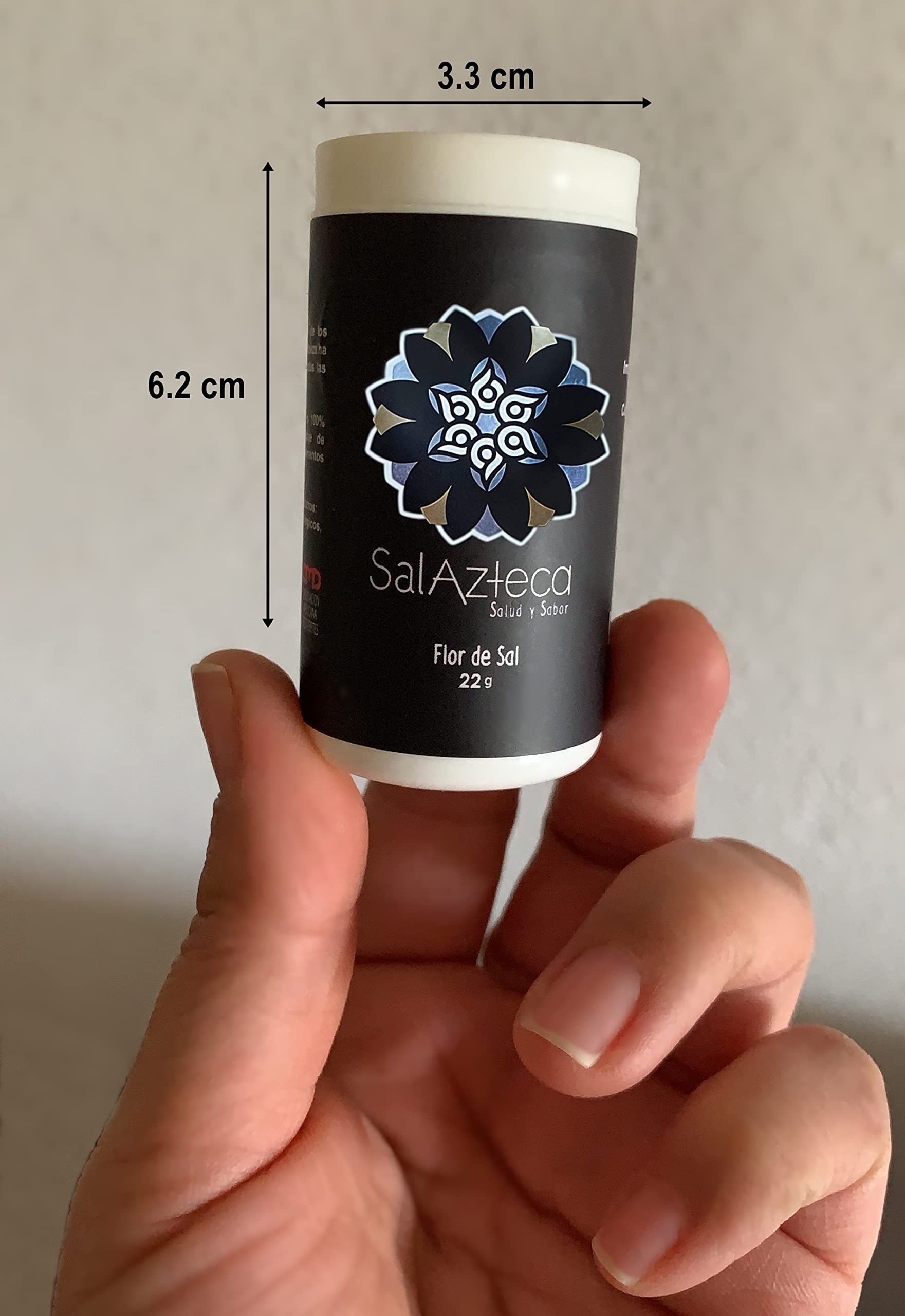 Sal Azteca / Fior di Sale / Fleur de Sel - Sale con meno sodio, alternativa al sale comune, 100% puro e naturale. Ricco di minerali. Ricco di magnesio. Gourmet per eccellenza (22 g 3 unità)