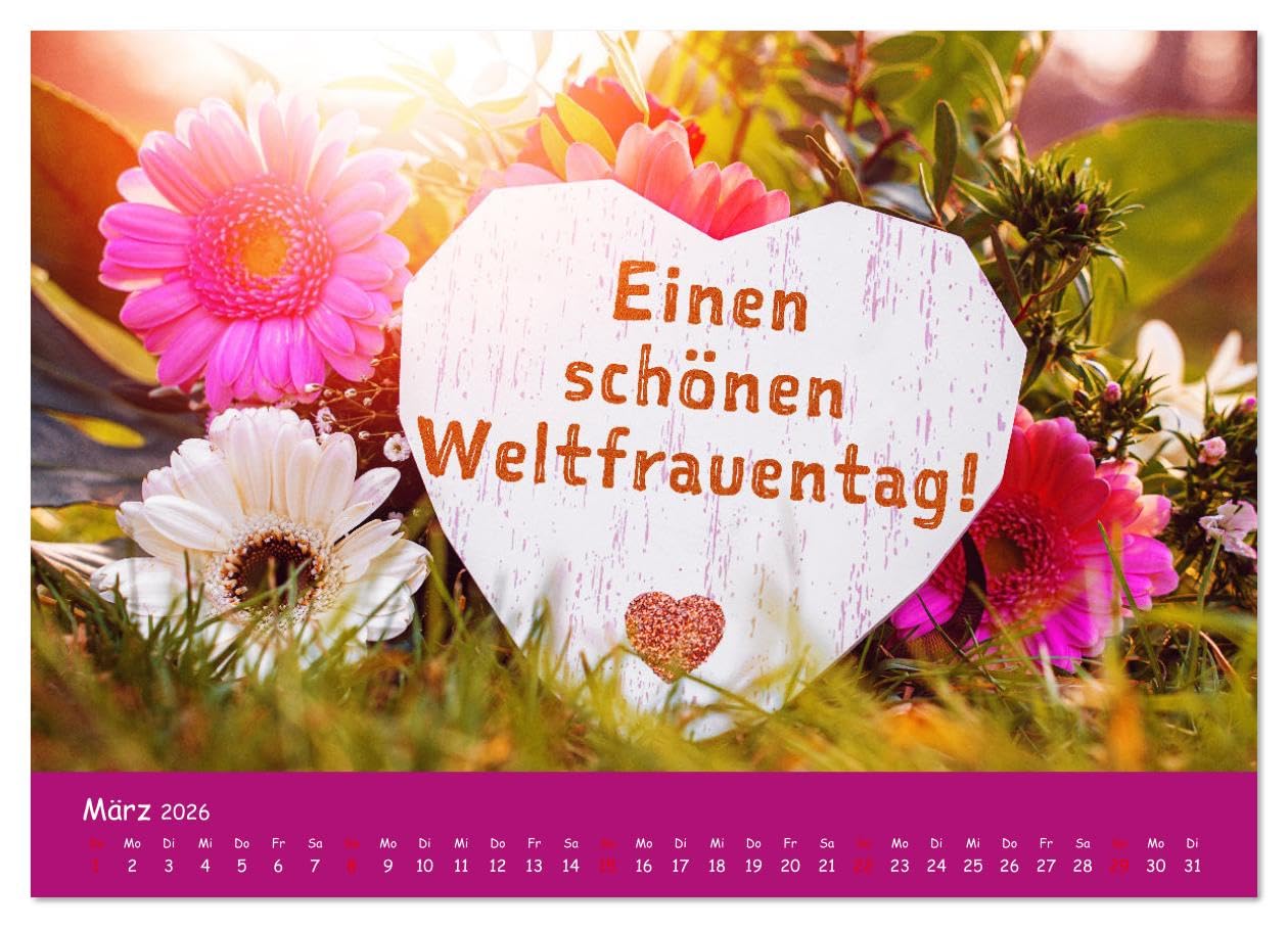Momente im Jahr, die verbinden - Wunschkalender mit herzlichen Grüßen (hochwertiger Premium Wandkalender 2026 DIN A2 quer), Kunstdruck in Hochglanz: ... Liebe & Glück durchs Jahr (CALVENDO Spass)