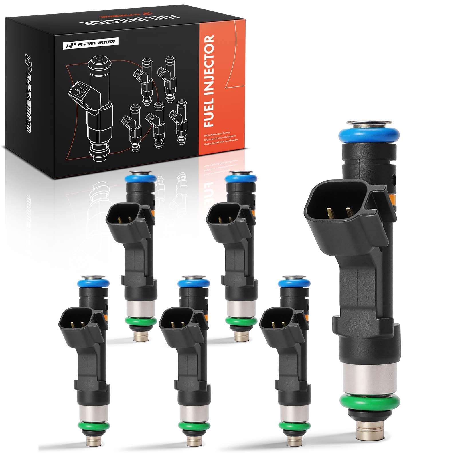 A-Premium Fuel Injectors Compatible with Jeep Wrangler 2007-2011 & Chrysler Voyager, Town & Country & Dodge Grand Caravan 2008-2010 & Volkswagen