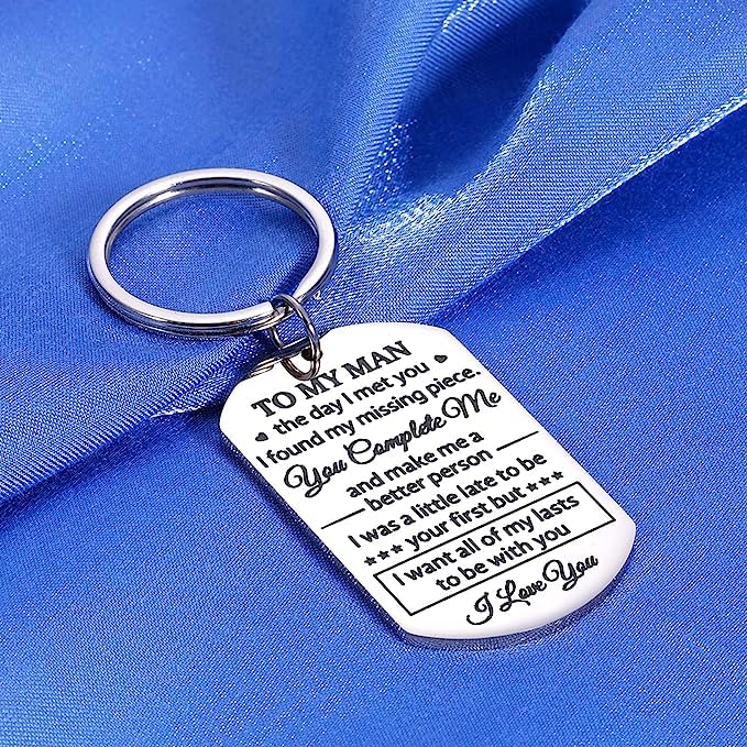 Image of Anniversary Valentines Birthday Boyfriend Girlfriend Gifts keychain