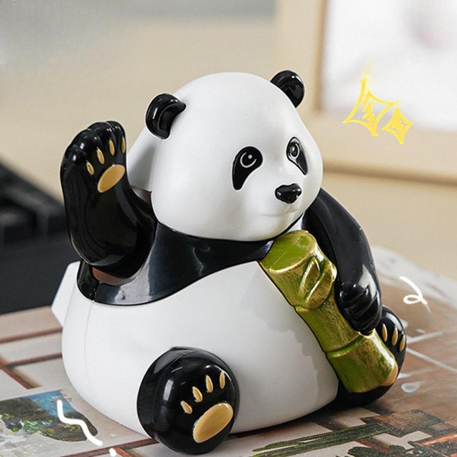 Amazon.co.jp: LDDIFHWW ソーラーパンダカーオーナメント動物用の置物