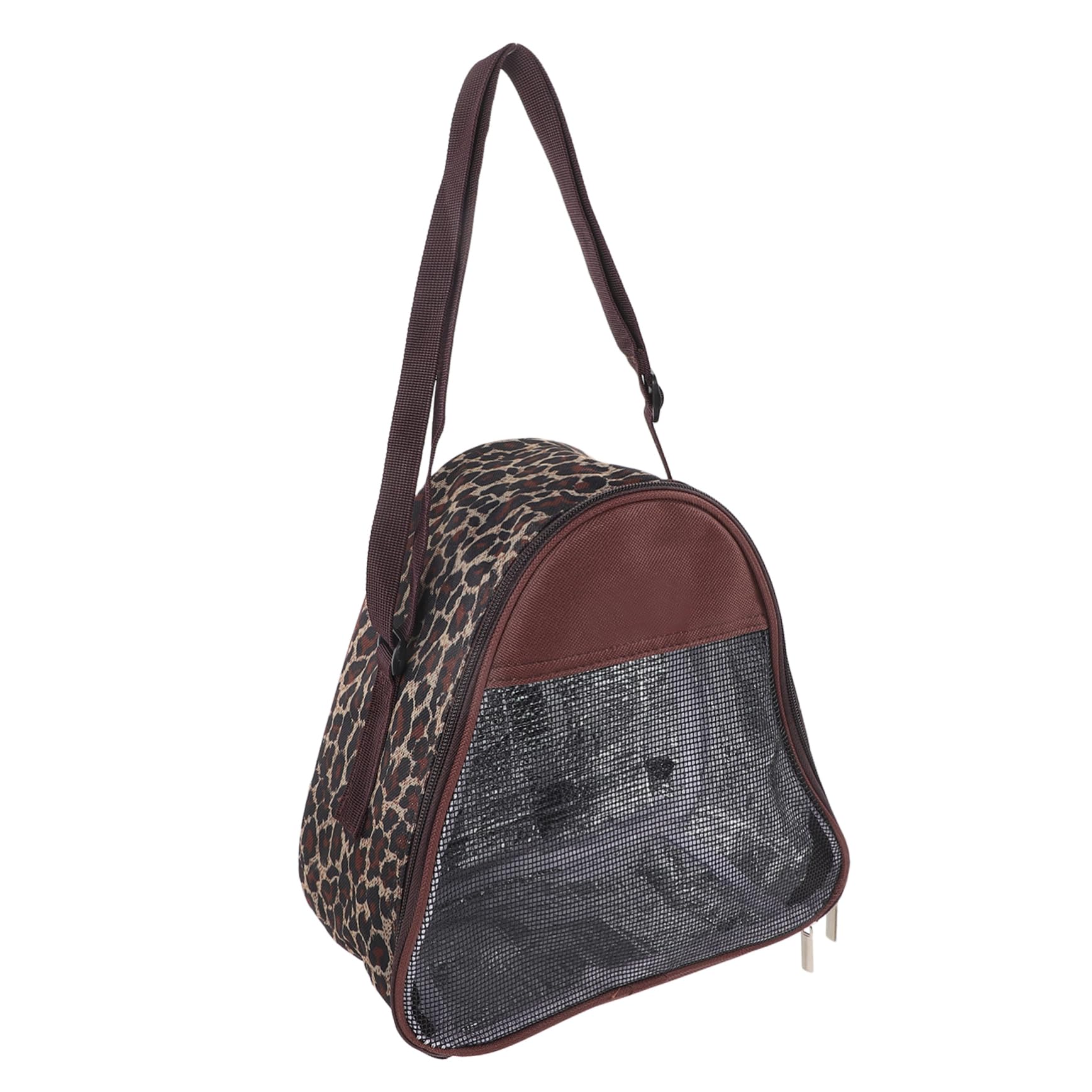 ifundom Breathable Mesh Pet Carrier Bag for Animals Portable Hedgehog Pouch with Triangle Leopard for Travel Hiking and