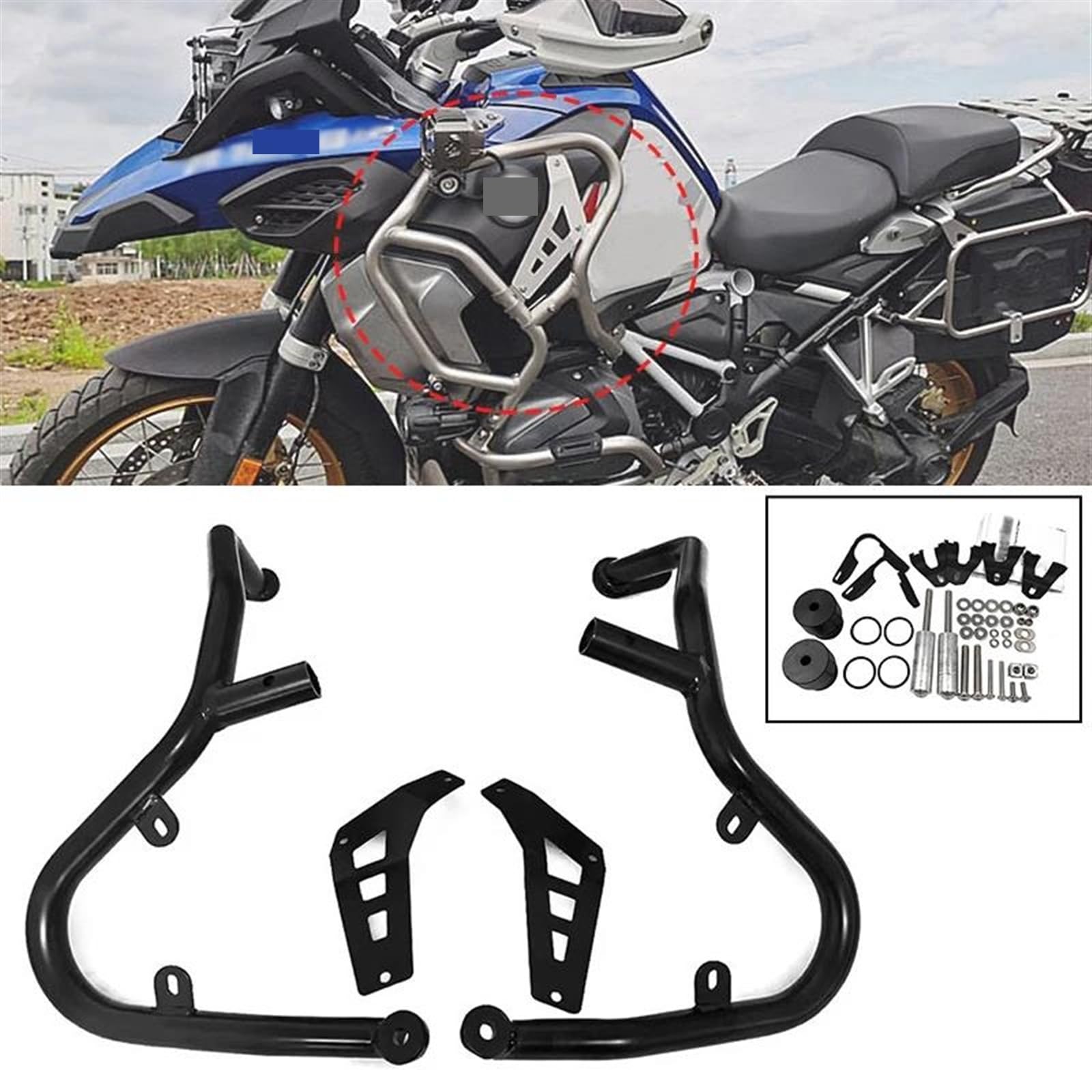 Barra Anticaduta Motore Per BMW Per R1250GS LC ADV R 1250 GS Adventure 2019-2023 Motore Protetive Guard Crash Bar Serbatoio Guard Protector Accessori(2)