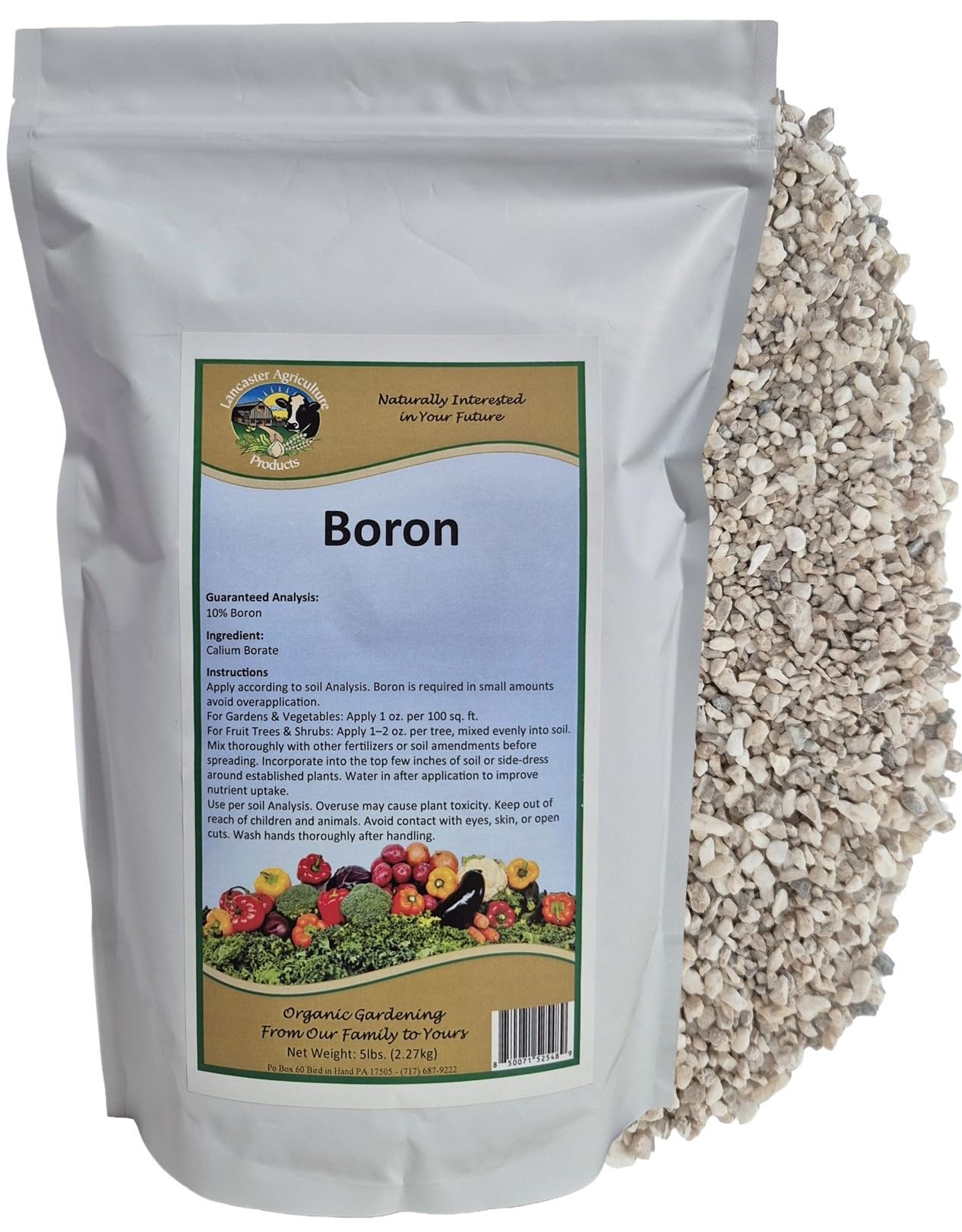 Amazon.com : Boron 5 Pound Fertilizer for Plants  Natural Micronutrient  Soil Amendment for Fruits, Vegetables, and Crops  Lancaster Ag Products :  Patio, Lawn & Garden