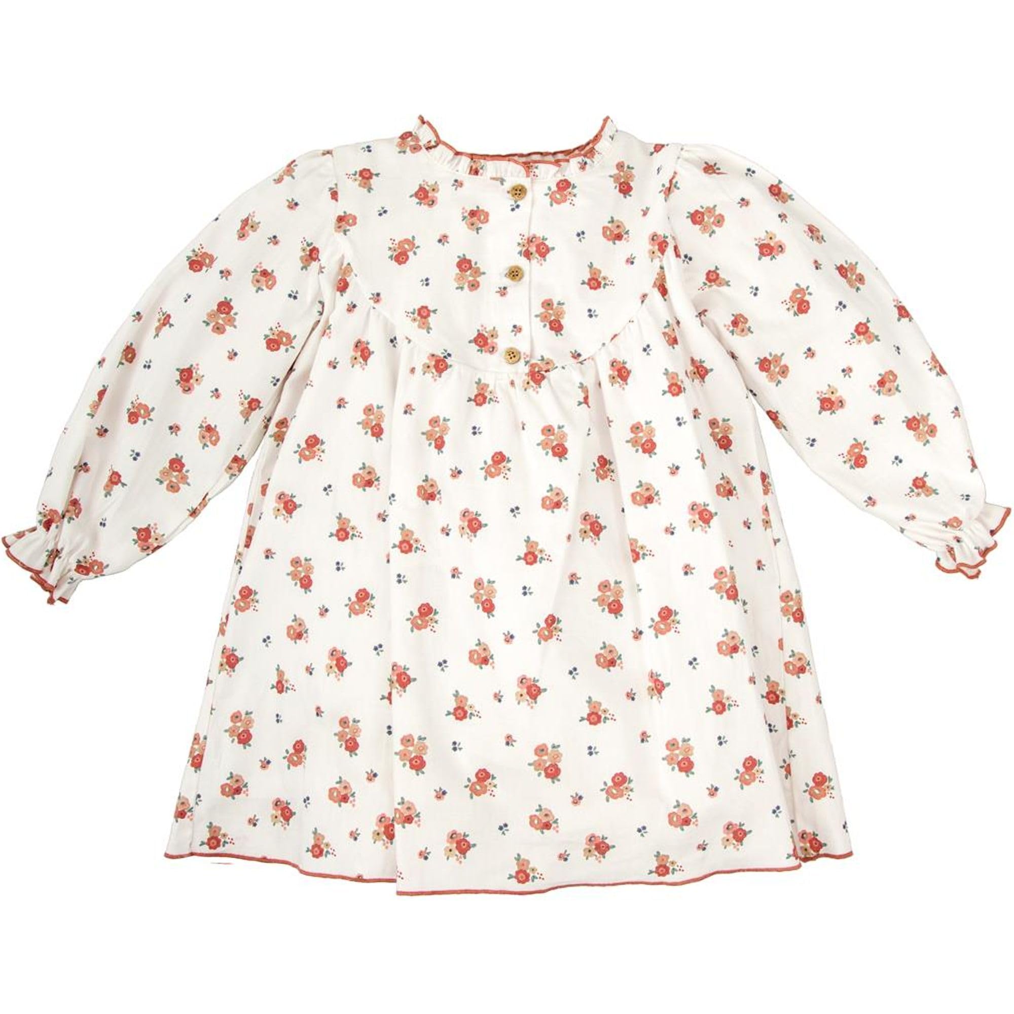 BABIDU Vestido Niña Manga Larga, Algodón Suave y Transpirable, Diseño Cómodo para el Día a Día o Eventos, Infantil
