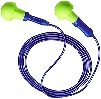 3M E-A-R Push-Ins Corded Earplugs 318-1001, 28dB NRR, 100 Pairs Poly Bag - Comfortable Industrial Hearing Protection