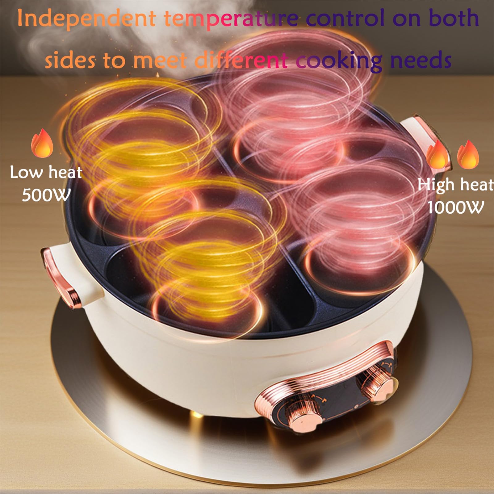 Four Grid Multifunctional Stew Pot,One Pot with 4 Flavors