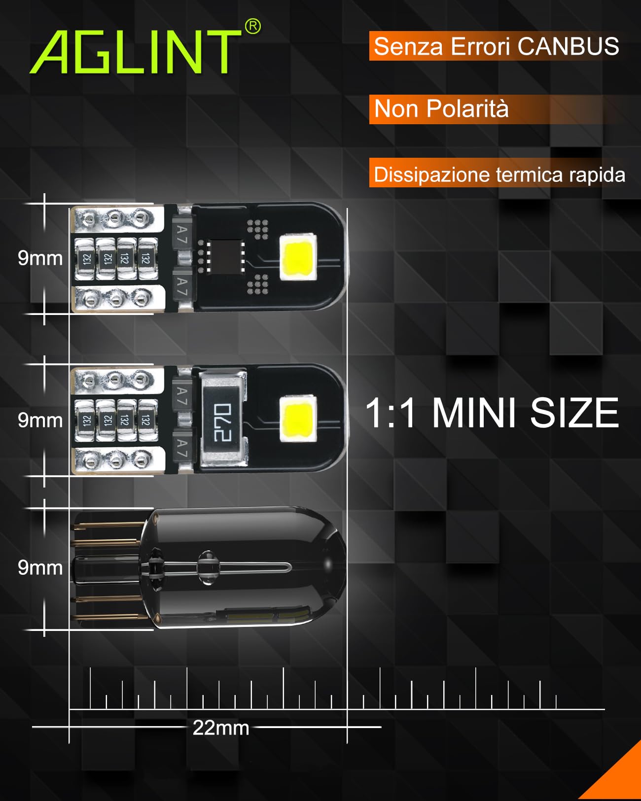 T10 W5W LED CANBUS Sensa Errore Lampadine 12V 194 168 2825 Cuneo Tipo Luci Dell'automobile Bulb 6000K 2SMD La Luce Interna Dell'auto Targa Lampade Luci Posizione LED Bianco