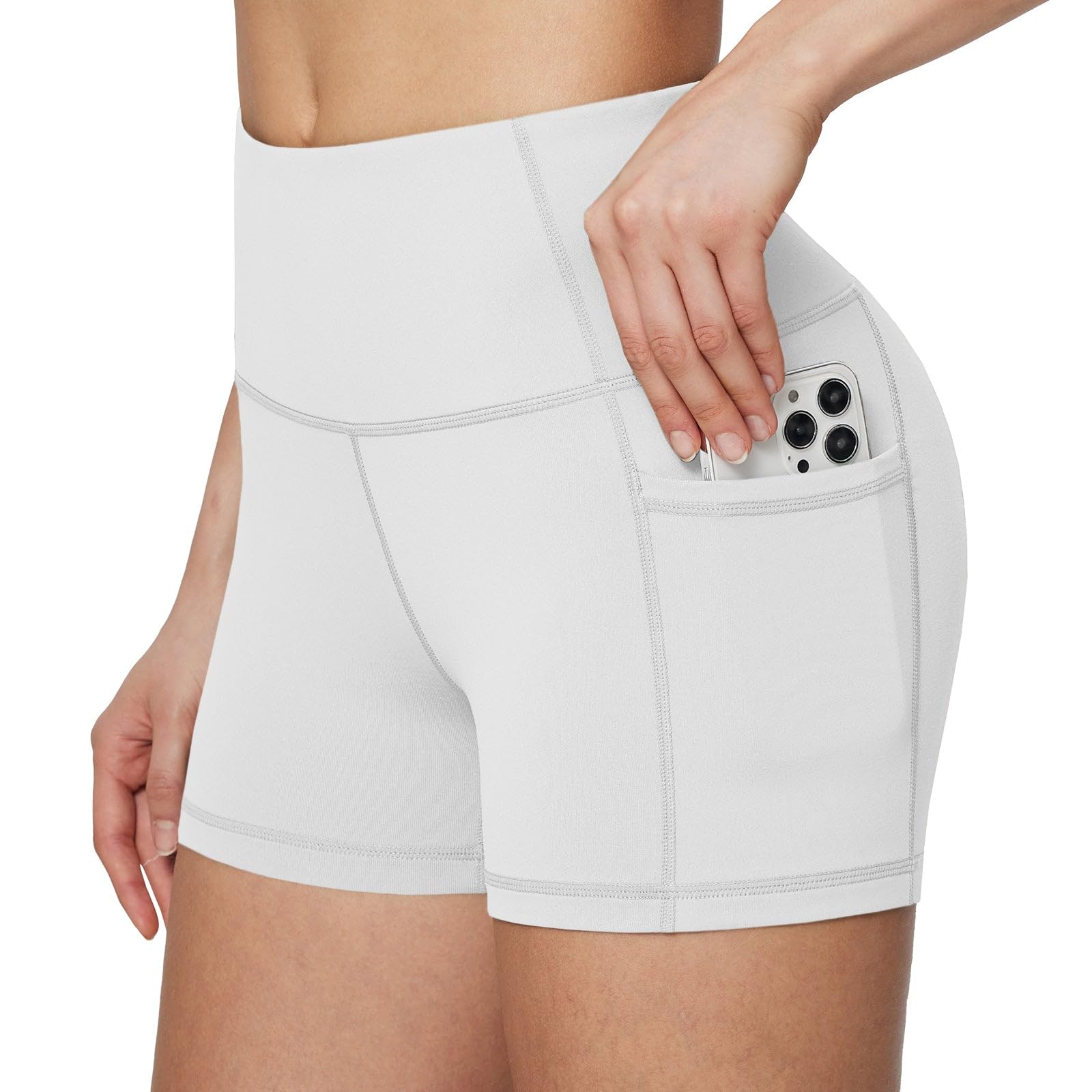 baleaf Women's High Waist Biker Shorts with 3 Pockets