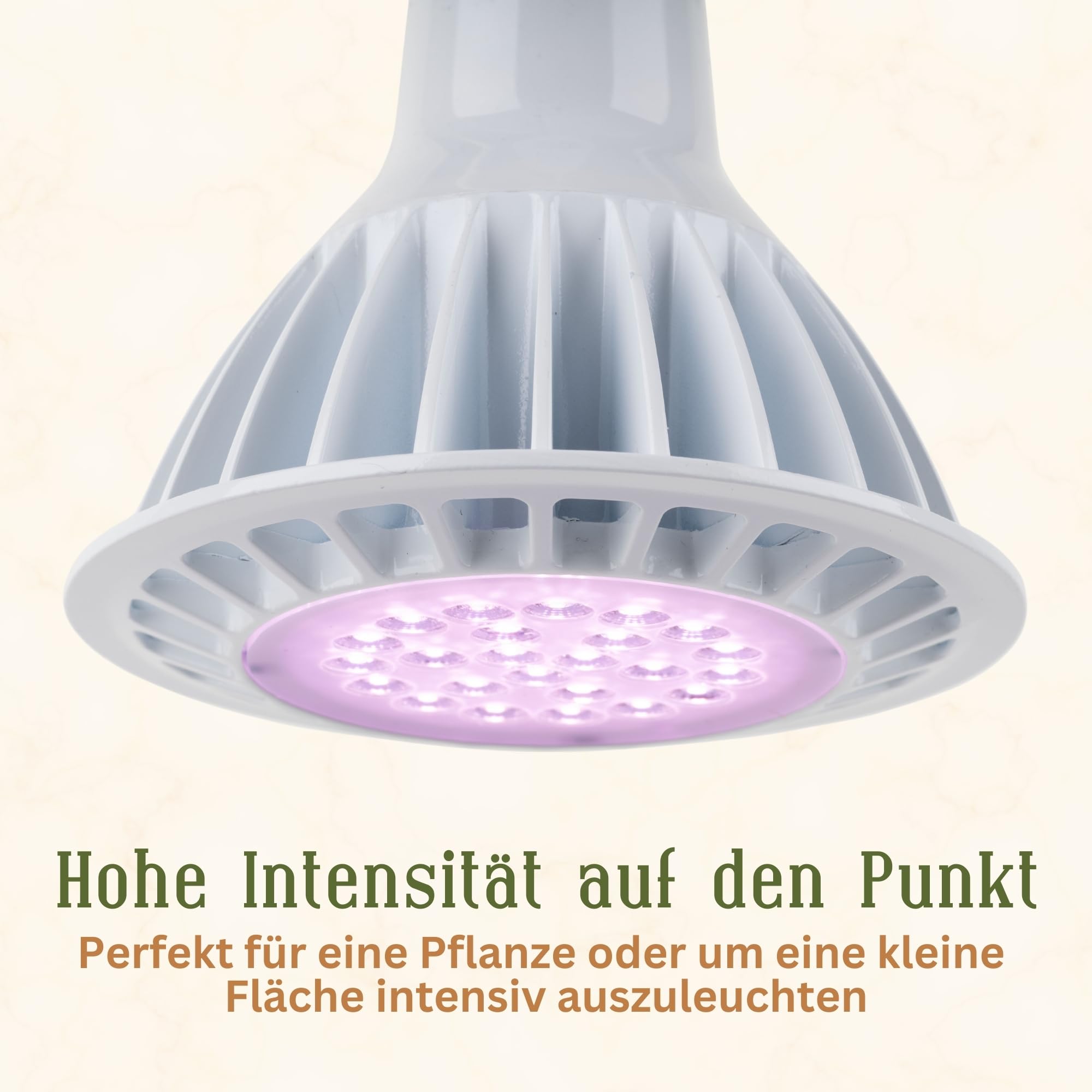 Meine Orangerie - LED Pflanzenlampe SPOT - Speziallichtquelle zur Überwinterung von mediterranen Kübelpflanzen - E27 Fassung - speziell angepasstes Spektrum
