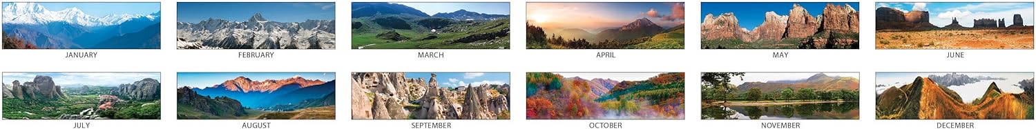 House of Doolittle 2018 Monthly Desk Pad Calendar, Earthscapes Mountains, 22 x 17 Inches, January - December (HOD176-18)