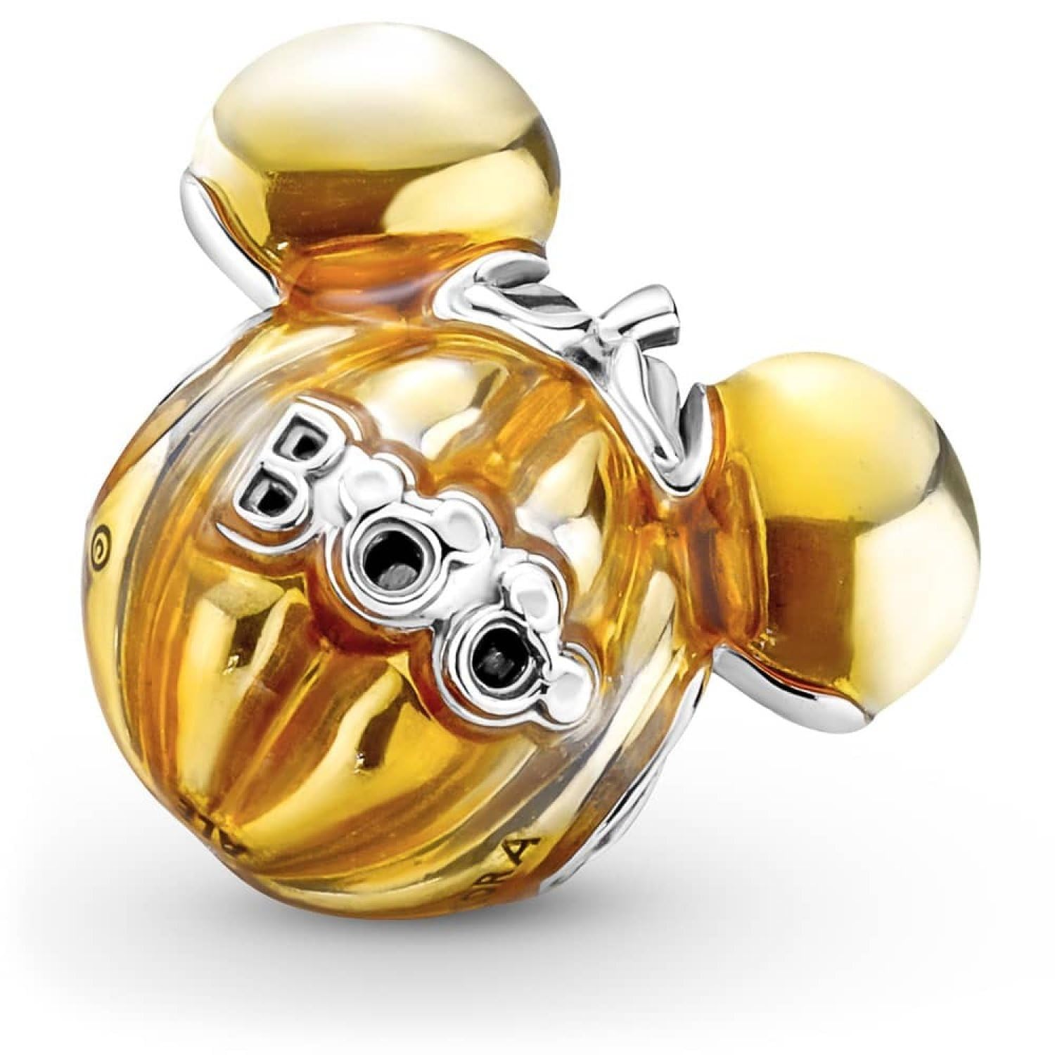PANDORA Disney Micky Maus Kürbis Charm aus Sterling Silber, Kompatibel mit PANDORA Moments Armbänder, Höhe: 13mm, 799599C01