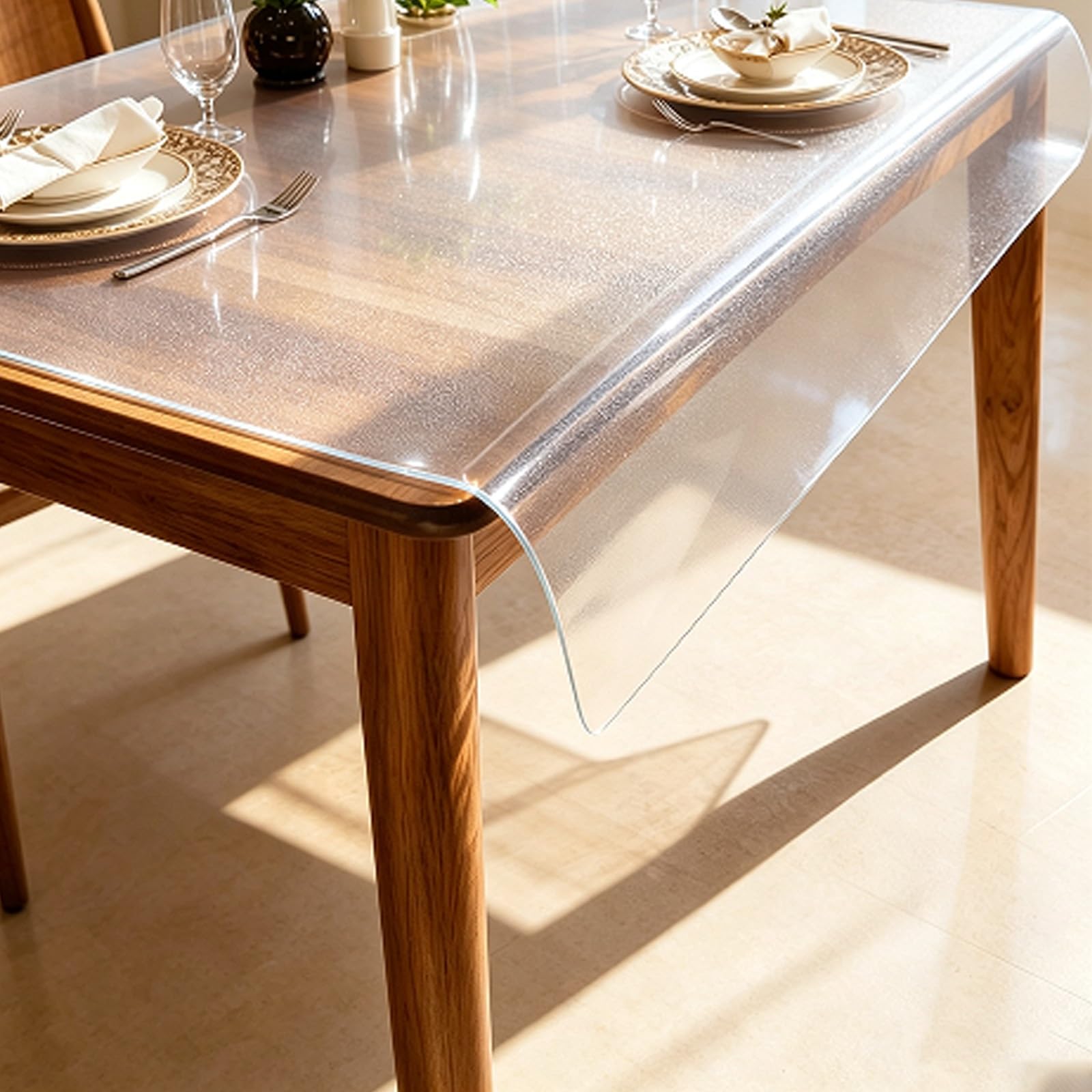 Sottomano da Scrivania Trasparente PVC Impermeabile Antiscivolo | Tappetino da scrivania trasparente con bordi rotondi, facile da pulire per ufficio casa scuola(Frosted-1.5mm,70x90CM)