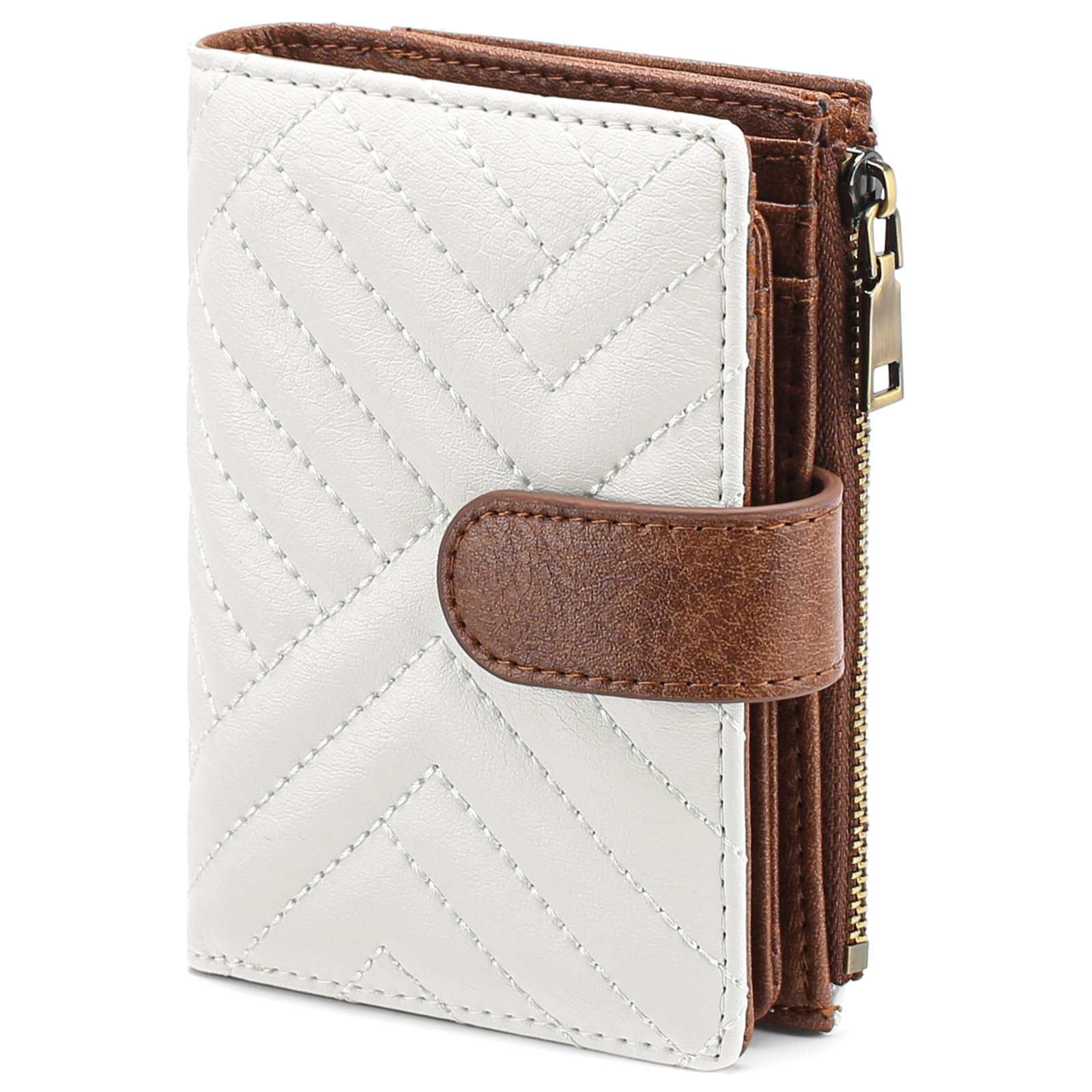 GAEKEAO Portefeuille Femme Petit Format Cuir Porte-Monnaie avec Blocage RFID Portefeuilles et Porte-Cartes Grande Capacité Zippé Pochette à Monnaie Cadeau Femme Wallet