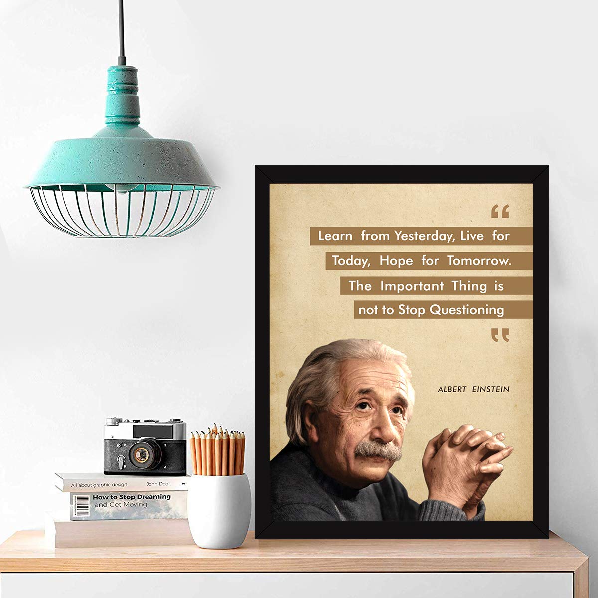 Albert Einstein Quotes Frames - Motivational Wall Art -2 Albert Einstein Quotes Frames - Motivational Wall Art -2