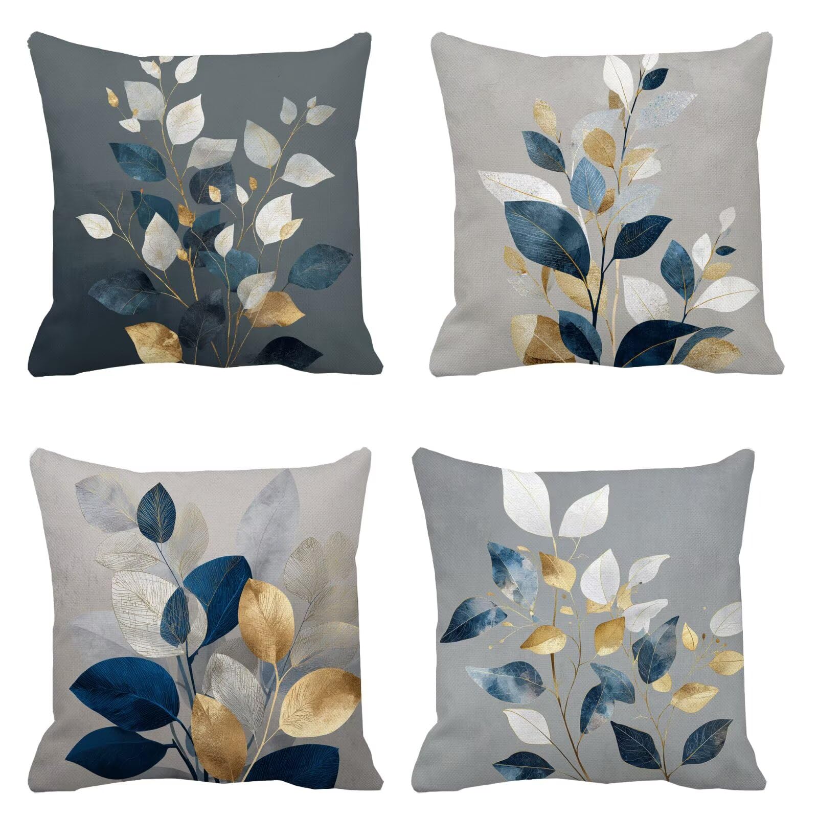 Housse coussin 65x65 décoration automne couleur or pour cocooning dans votre canapé de salon