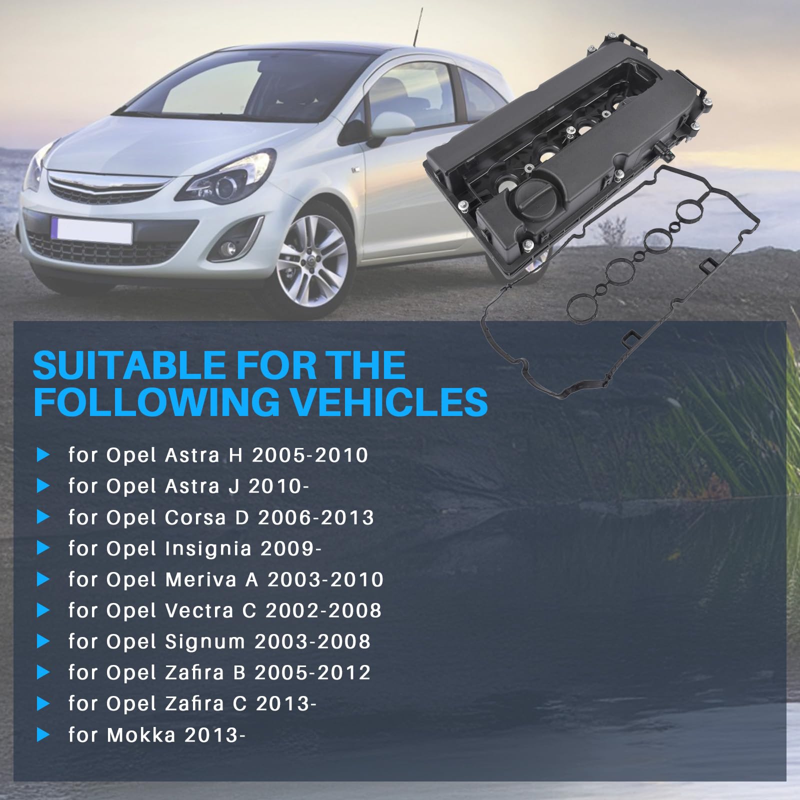 Copertura per testata cilindri compatibile con Astra H J Corsa D Insignia Meriva A Mokka Vectra C Signum Zafira B C Sostituzione per 55564395 55558673