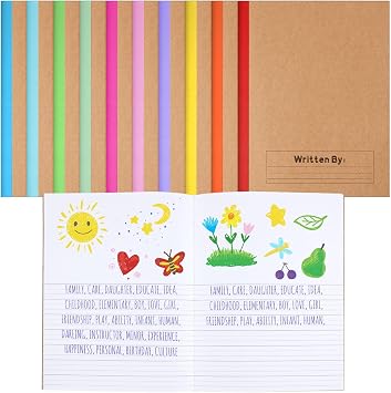 Henoyso 10 Pack Primary Composition Notebook K-2, Draw&write, Stylish Color