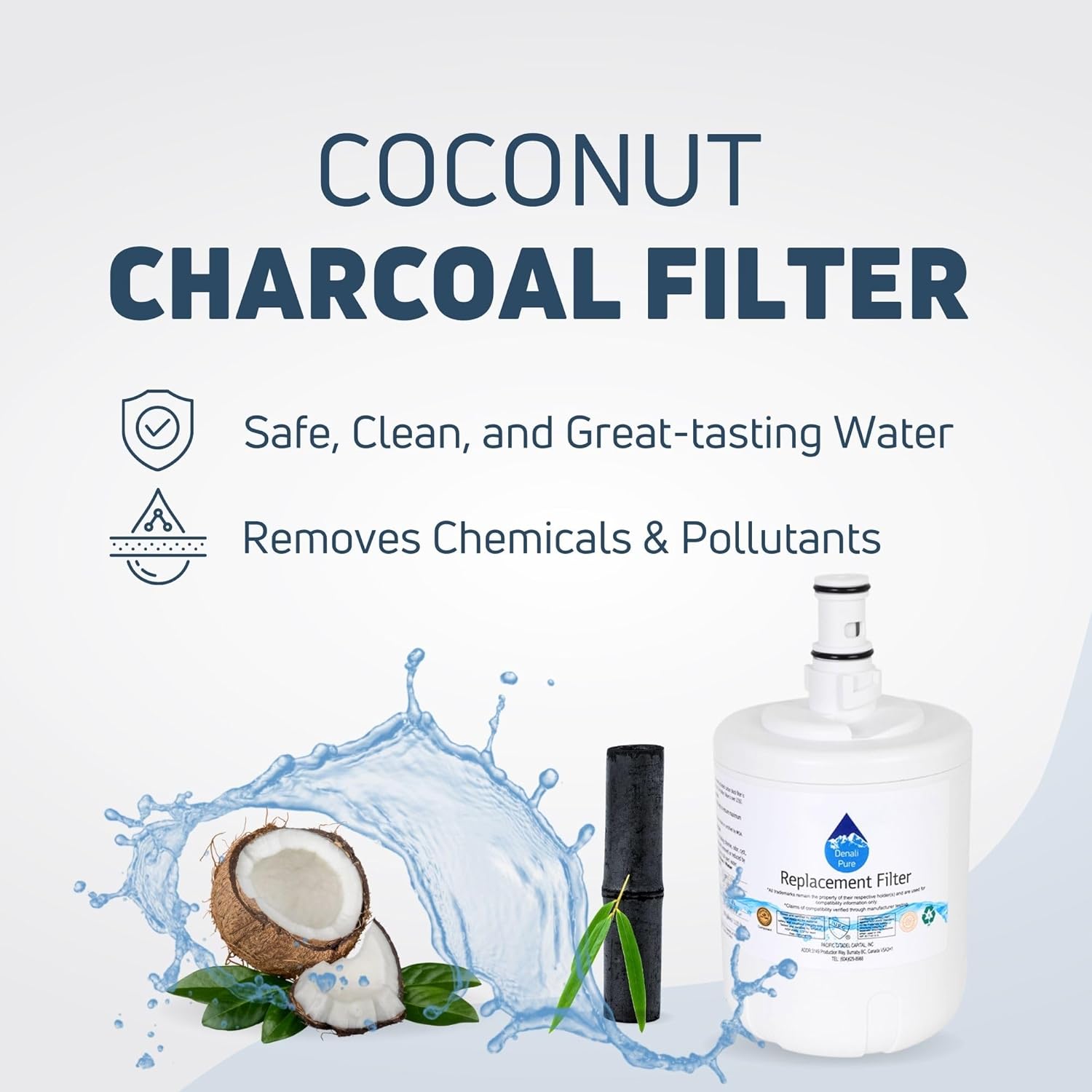 2-Pack Replacement for KTRC19ELWH00 Refrigerator Water Filter - Compatible with KitchenAid 8171413, 8171414 Fridge Water Filter Cartridge
