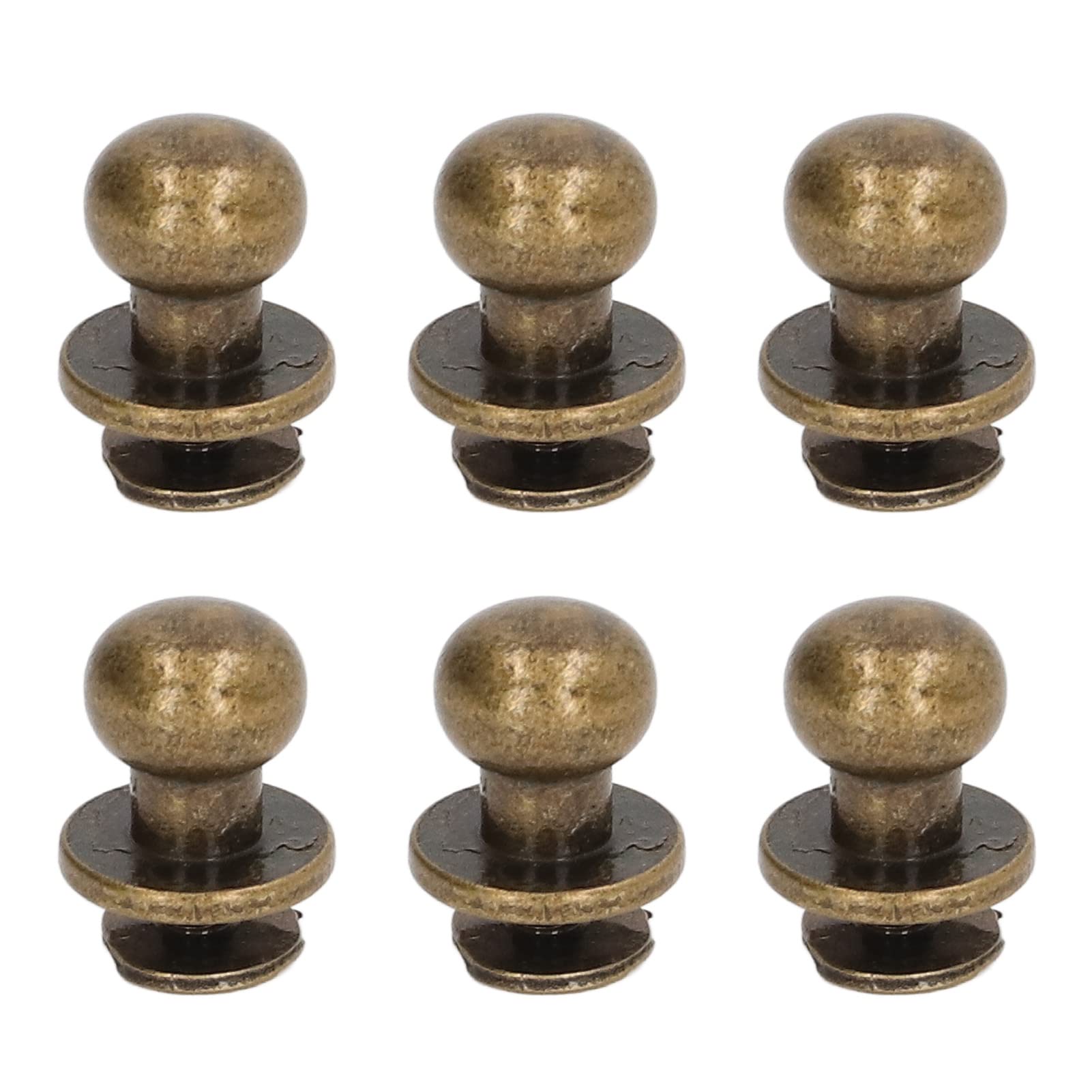 Remaches de cobre Monk, 200 juegos, acabado brillante, liso, 10x8 mm, mano de obra exquisita, suministros para manualidades en cuero, ropa, bolsos, zapatos, armarios, remac (Bronce)
