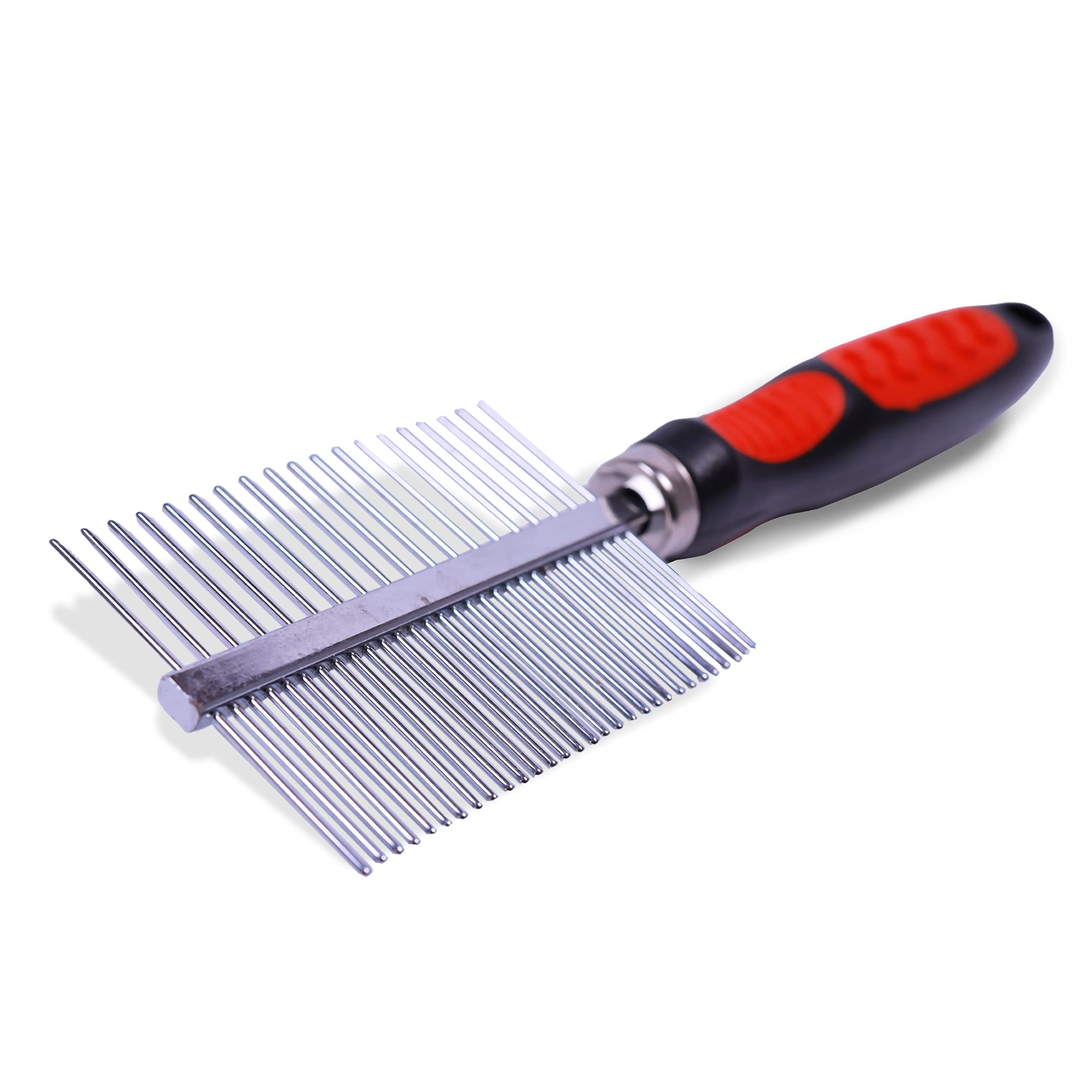 Double Sided Steel Needle Comb for Dogs and Cats Hairbrush with Rake for Grooming Pets Effectively Reduce Shedding | [Colour may vary] (B0BTTJ8788) Amazon Price History, Amazon Price Tracker