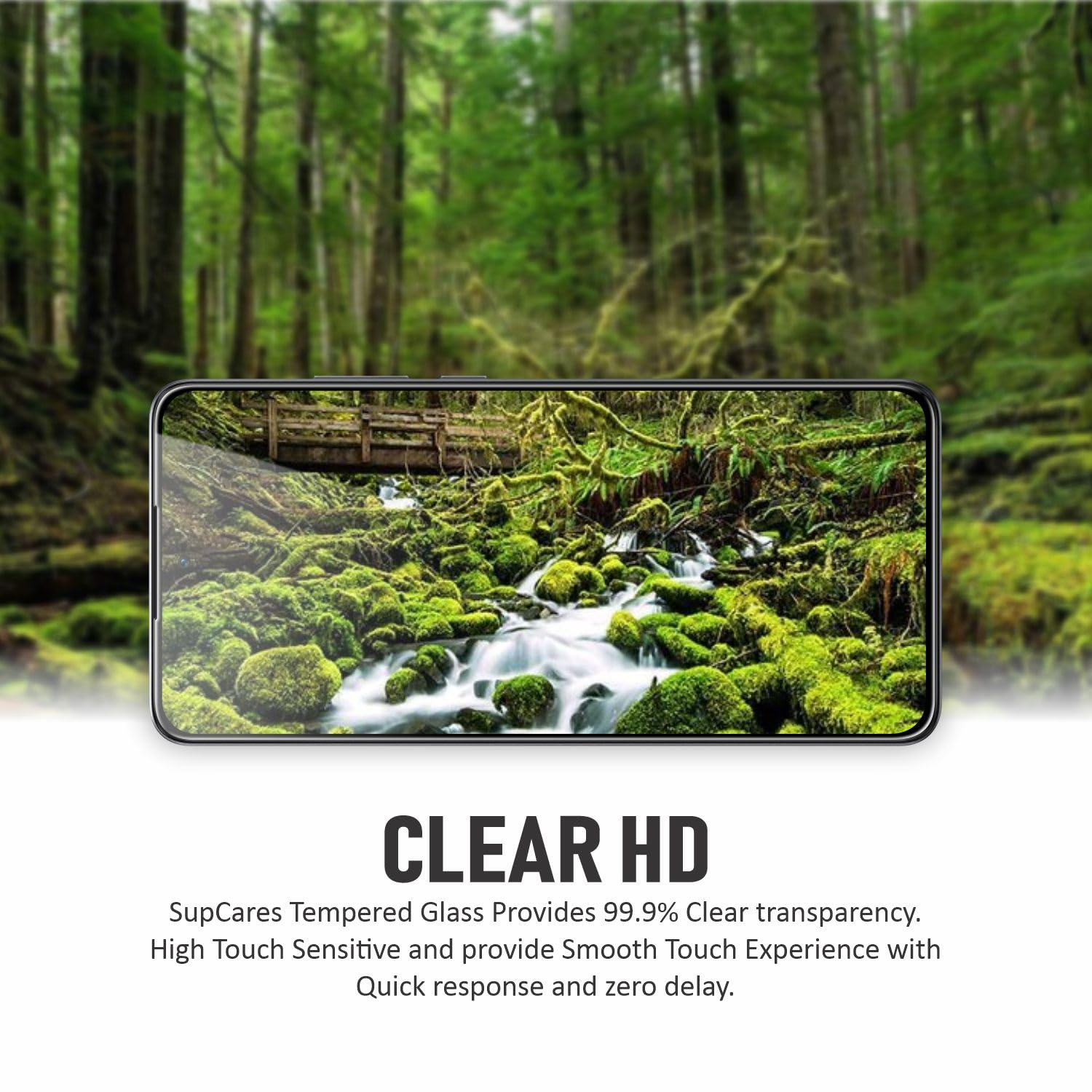 SupCares Tempered Glass for OnePlus Nord CE 4 (6.7 Inch) With Installation Kit | 9H Edge to Edge Screen Protector | Black — Amazon image 3