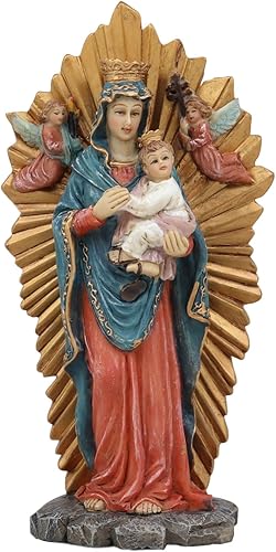 Ebros Gift Figura de Nuestra Señora de Perpetuo Socorro 6 "H Cristiana Católica Santísima Virgen María con Niño Jesús Icono bizantino Decoración