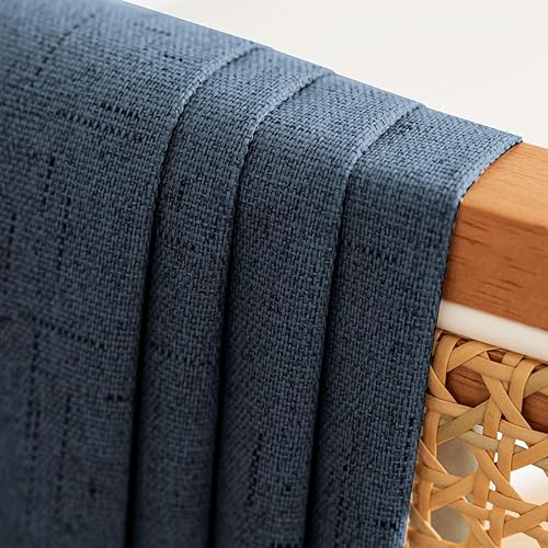 Miniatura 4 de H.VERSAILTEX Cortinas 100% Opacas para Dormitorio de 96 Pulgadas de Largo con Ojales Cara de Lino Bloqueo Total de Luz Cortinajes para Sala de Estar