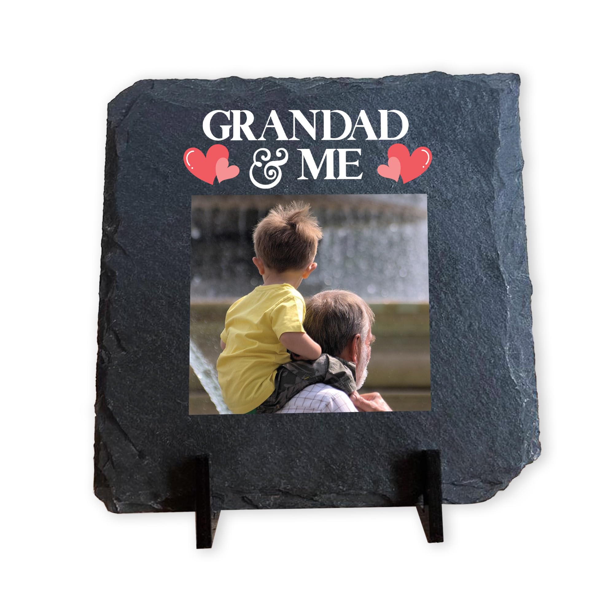 Red Ocean Personalised Photo Plaque Gifts For Grandad For Birthday Christmas Fathers Day Best Friend Plaque GRANDAD AND ME Grandad Gift From Grandchildren Grandson Thank You Gift For Him