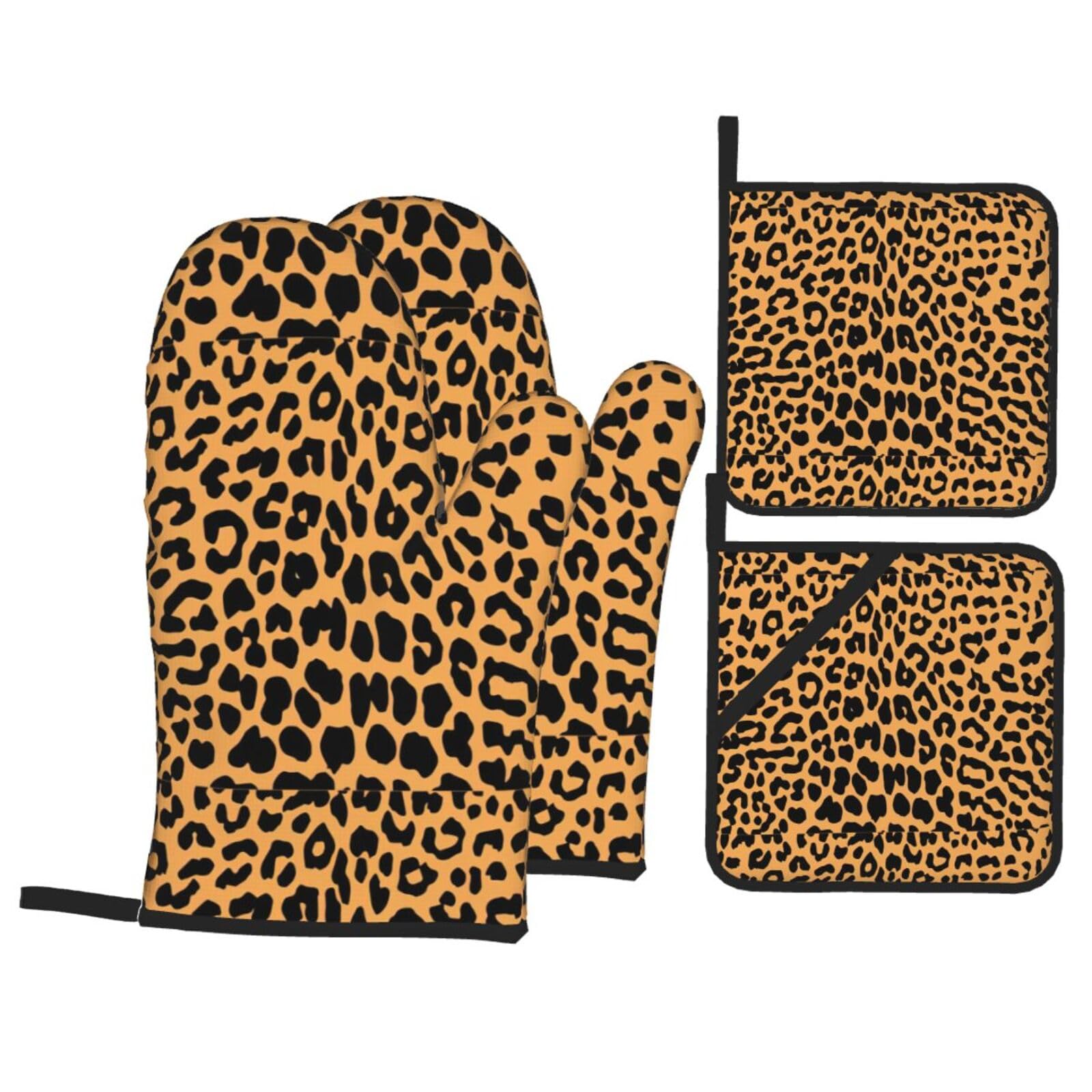Set de cuisson isolé imprimé girafe 4 pièces four et micro-ondes