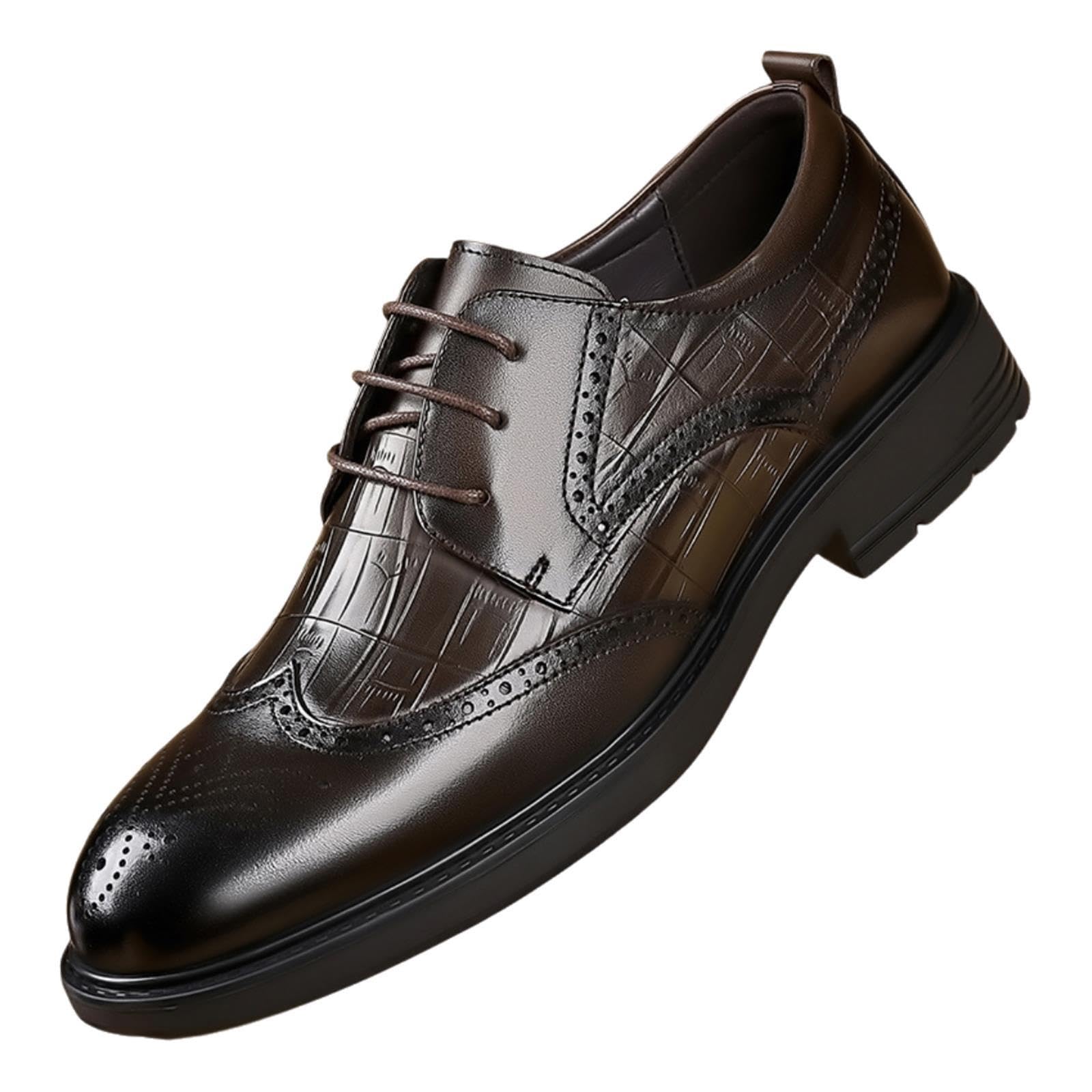 Scarpe Eleganti da Uomo in Vera Pelle, Scarpe Formali Stringate