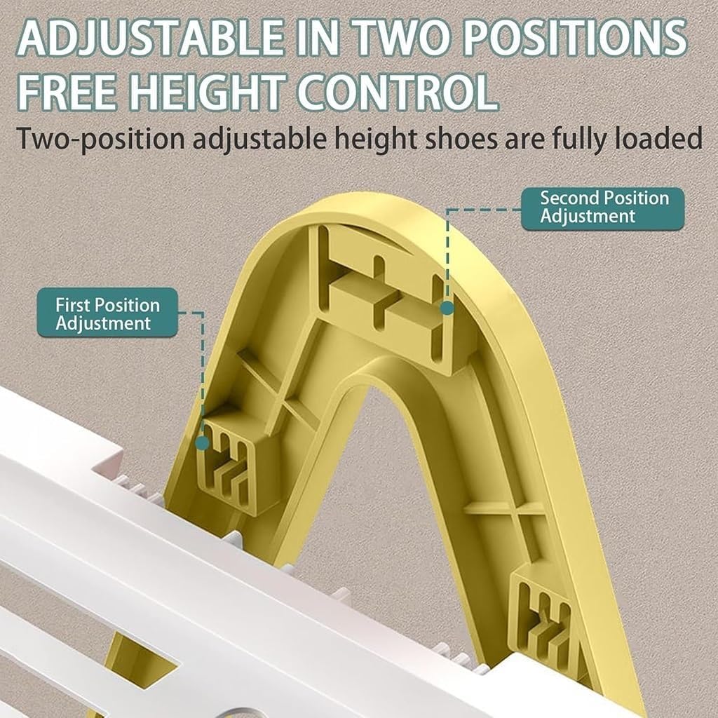 regał na buty, 5-poziomowy Pionowy Stojak Na Buty, Wolnostojący, Wieża Z Możliwością Układania W Stosy(Yellow)