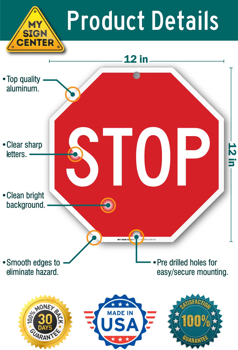 Amazon.com: My Sign Center: Stop Signs