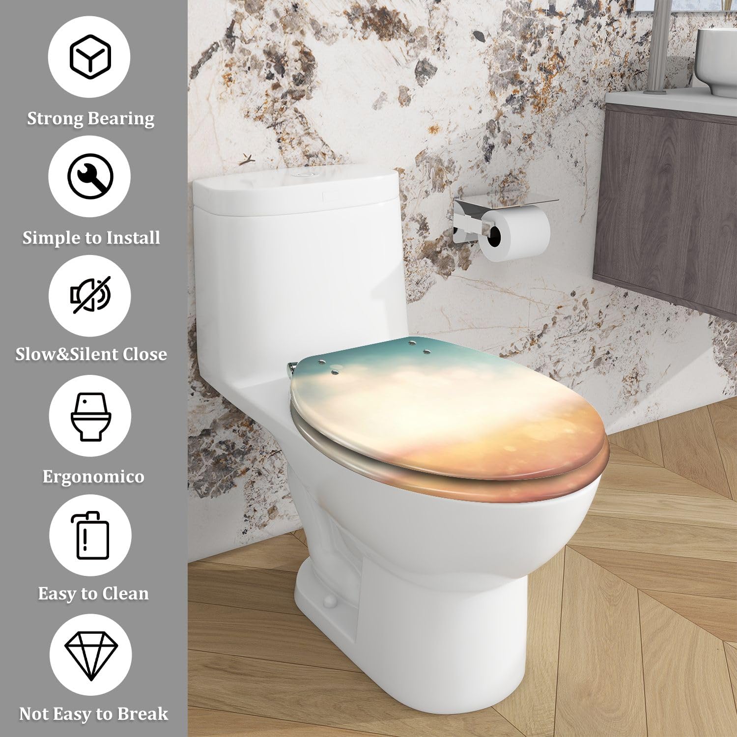 Ombrellone allungato con tetto in paglia tropicale in resina, decorativo, chiusura silenziosa, cerniere a sgancio rapido, facile da installare e pulire (stile 2 allungato)