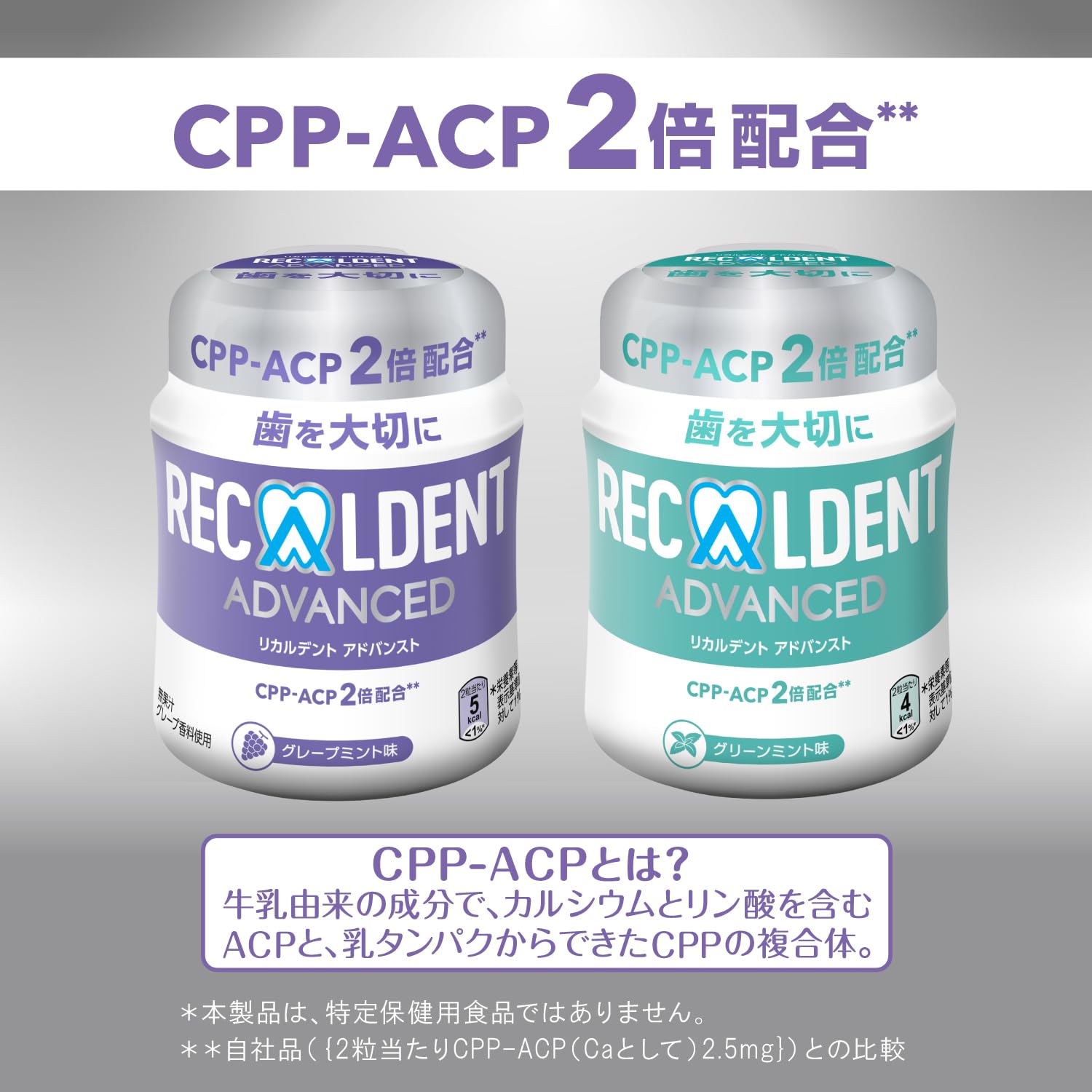 Amazon.co.jp: 歯科医院専用 リカルデントガム グレープミント味 140g