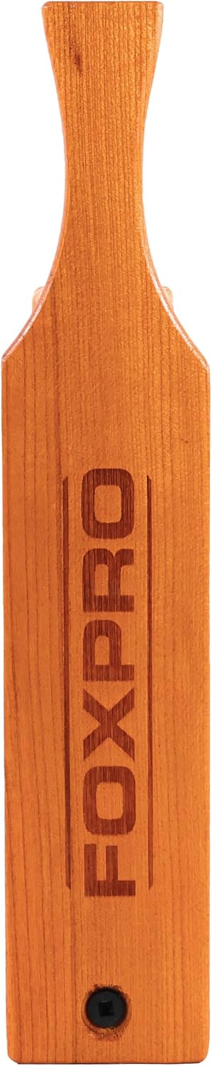FOXPRO Poplar Turkey Box Call - Traditional Style - American Cherry Paddle - Great Volume, Sound - Realistic Turkey Calling - Clucks, Purrs, Cuts - Durable, Hand-Built - Made in USA