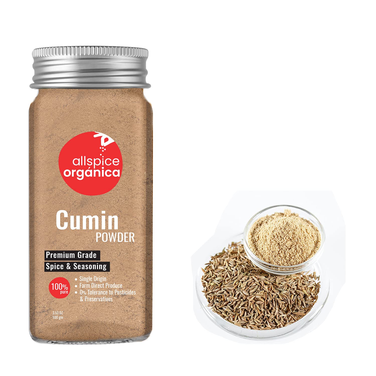 allspice organica - Cumin Powder (Jeera Sabut) (Organically Grown & Single Origin) -100 gm (50 gm x 2) (B09BB8SWY2) Amazon Price History, Amazon Price Tracker