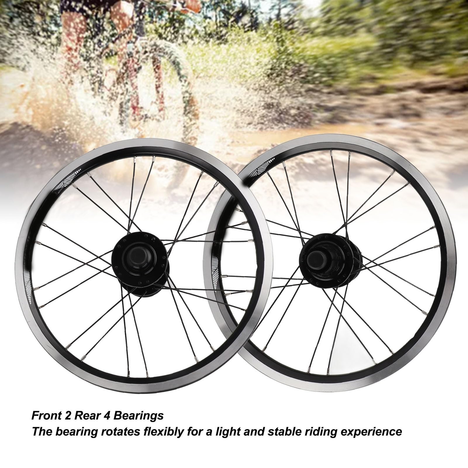 Amazon | 16インチの自転車ホイールセット ダブルアルミ合金リム