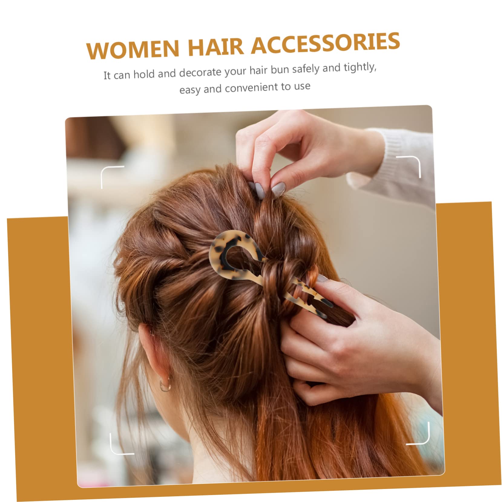 Beavorty 16stücke Teiliges U-förmiger Haarnadeln Acetat Für Damen Rutschfeste Haarschmuck Für Hochsteckfrisuren Vielseitige Haaraccessoires Kaffee Schildpatt Und Muster